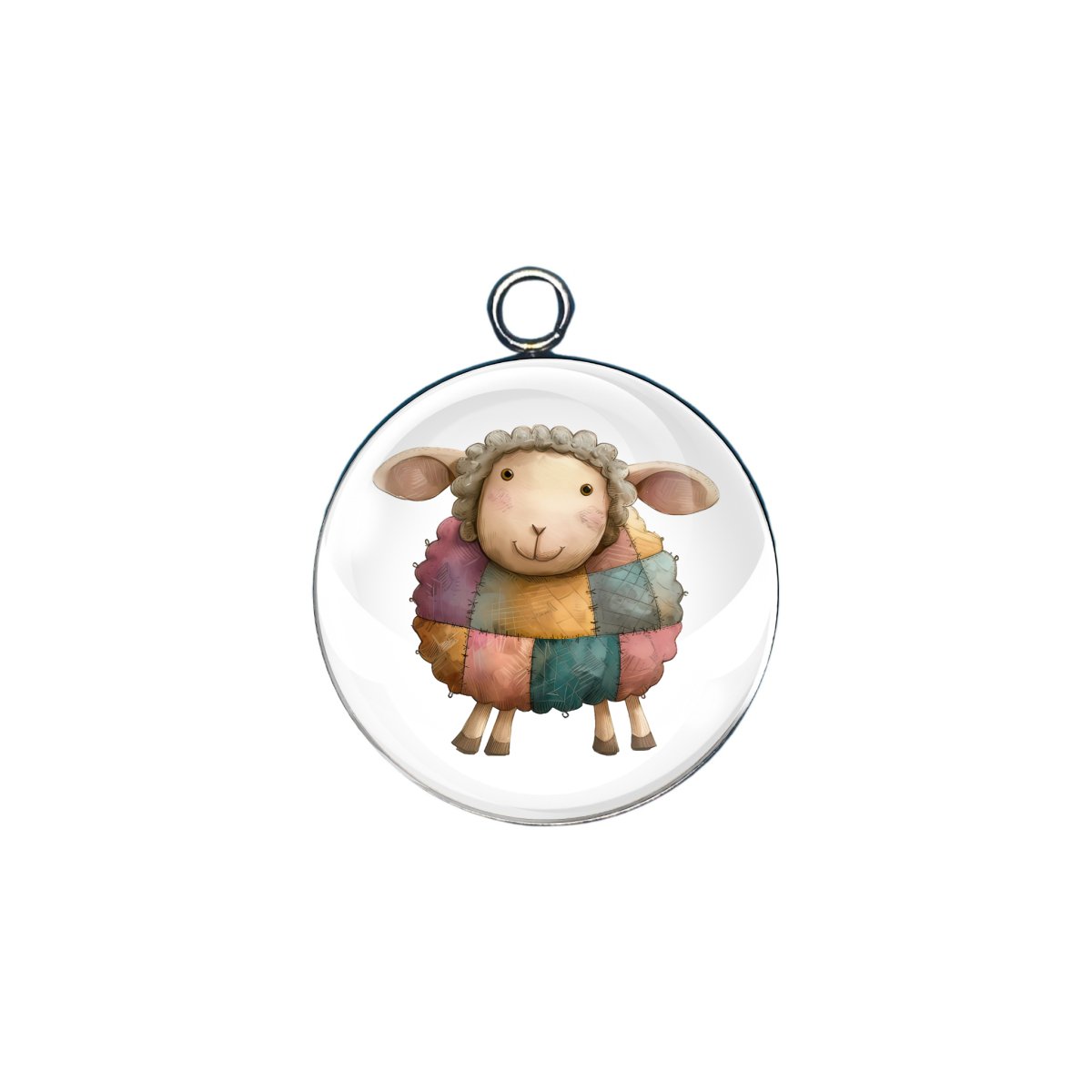 Patchwork Pets glass cabochon charm