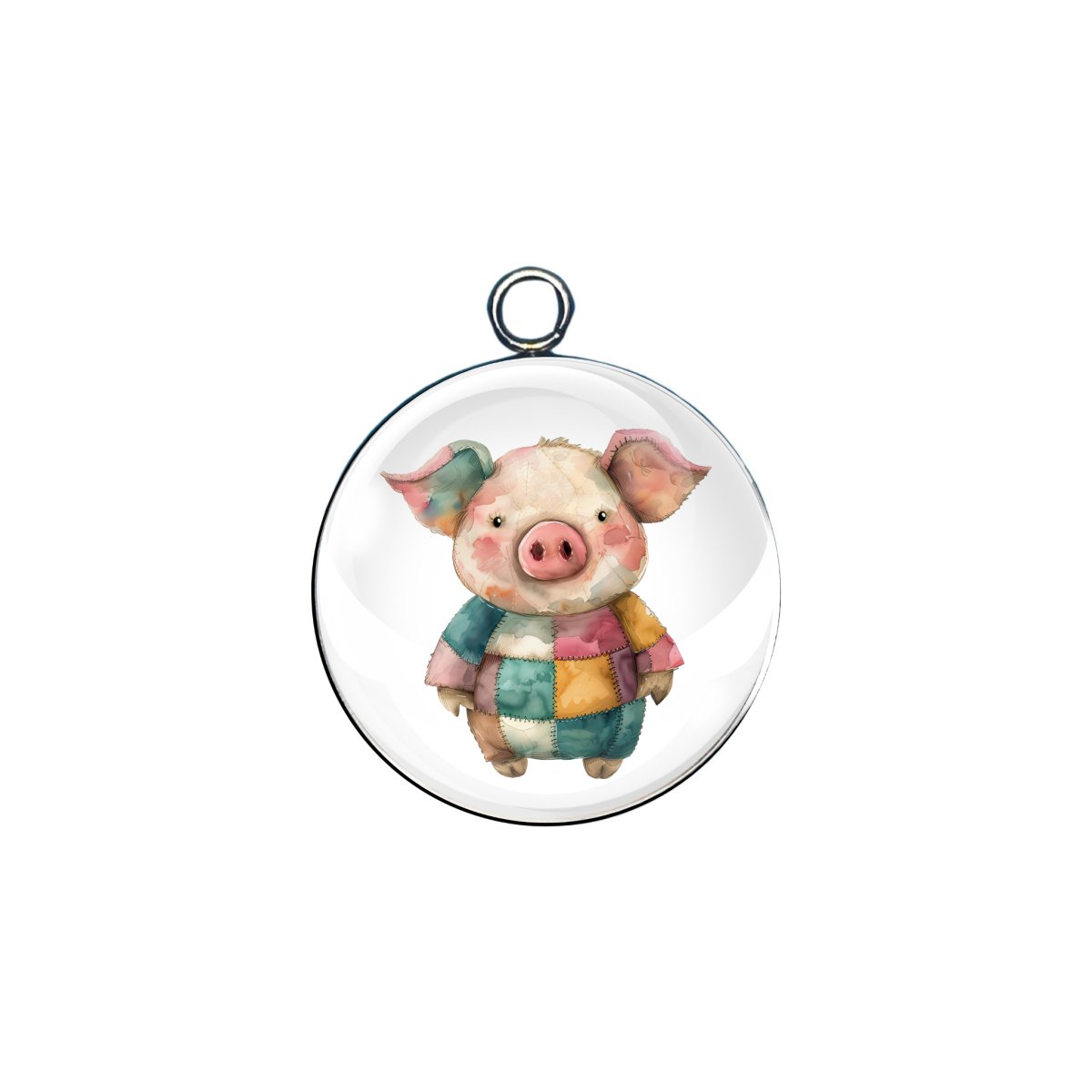 patchwork pets glass cabochon charm