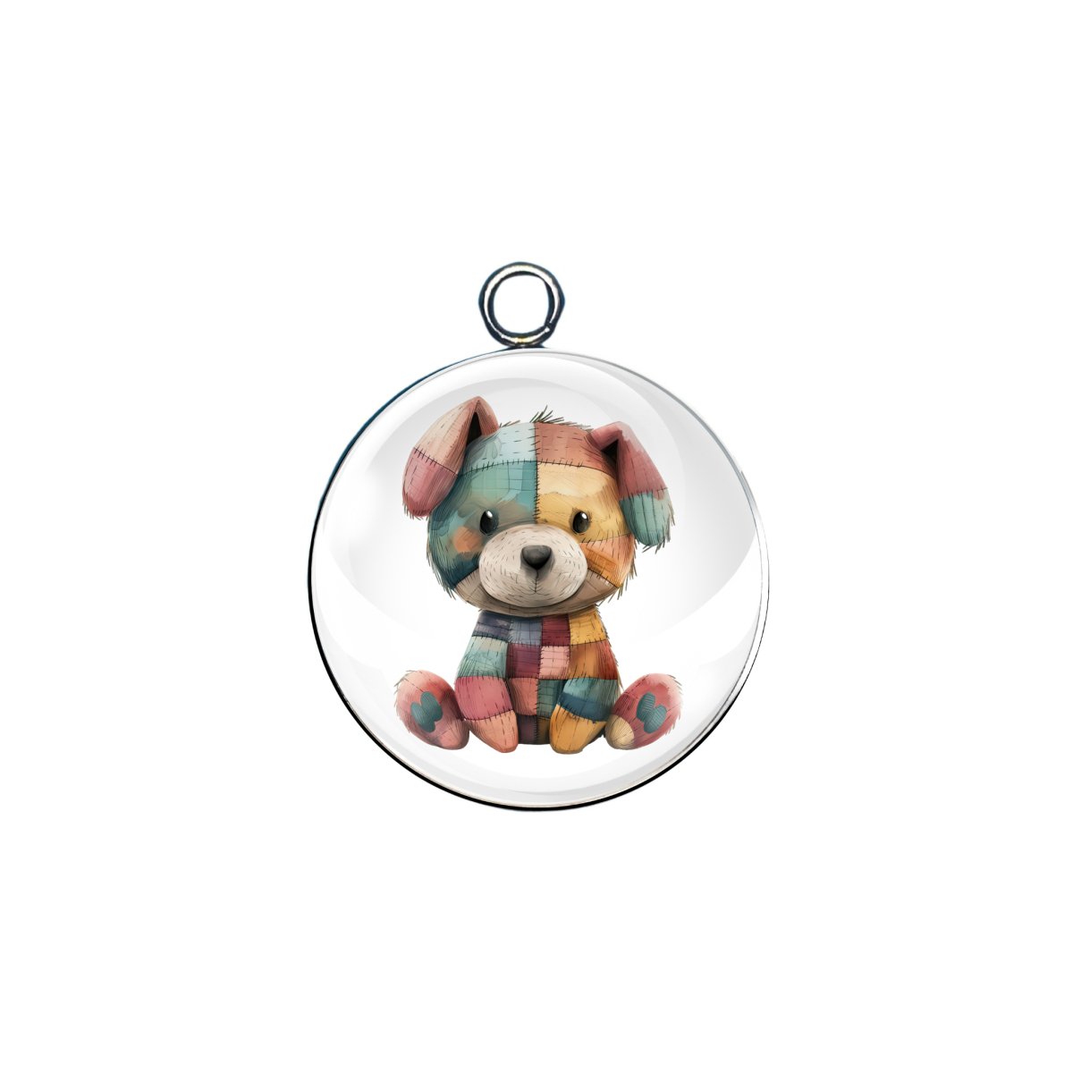 patchwork pets glass cabochon charm