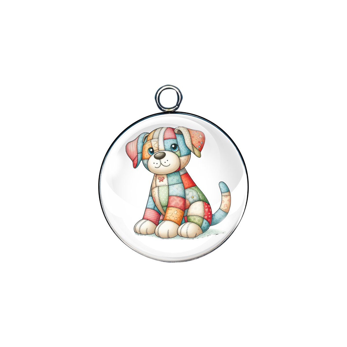 patchwork pets glass cabochon charm