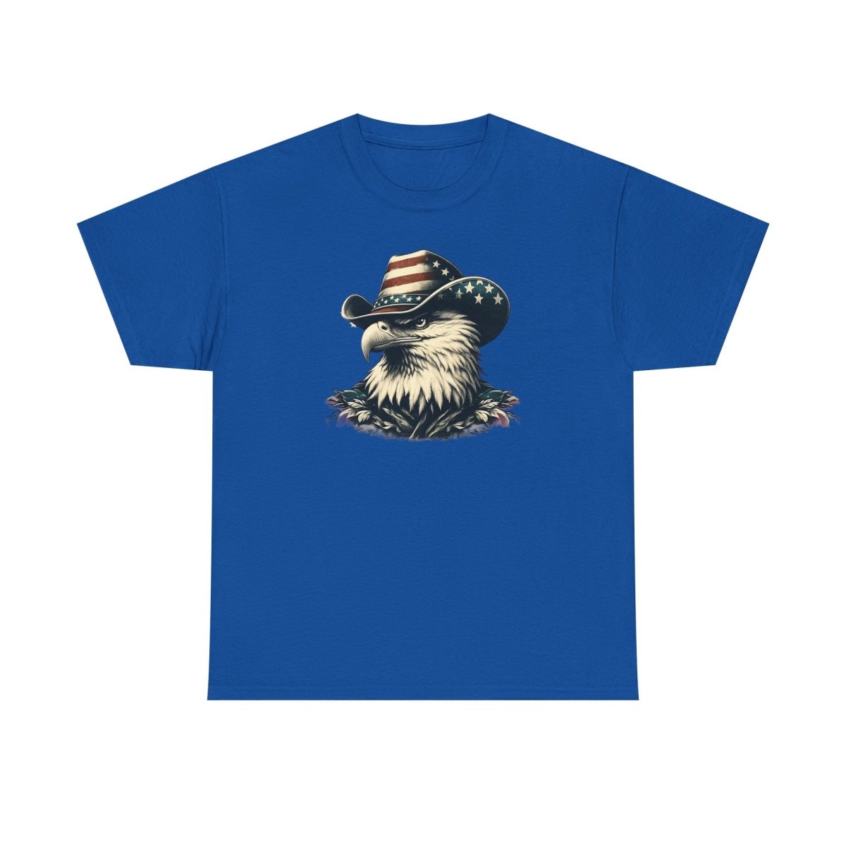 Patriotic Eagle Tee – USA Flag Cowboy Hat Design for Bold American Spirit