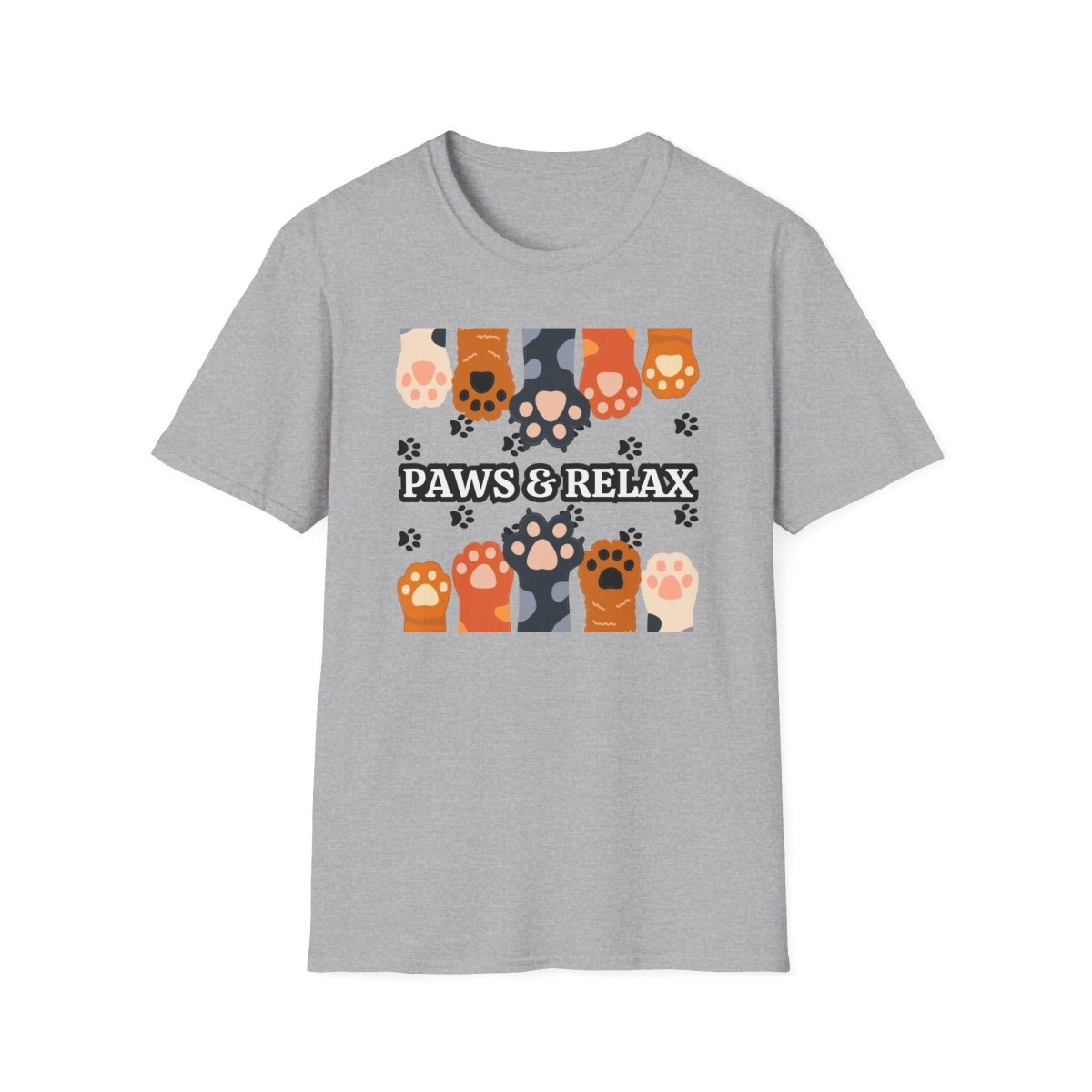 Paws & Relax Unisex T-Shirt, Cute Animal Lover Tee, Pet Owner Gift, Relaxation