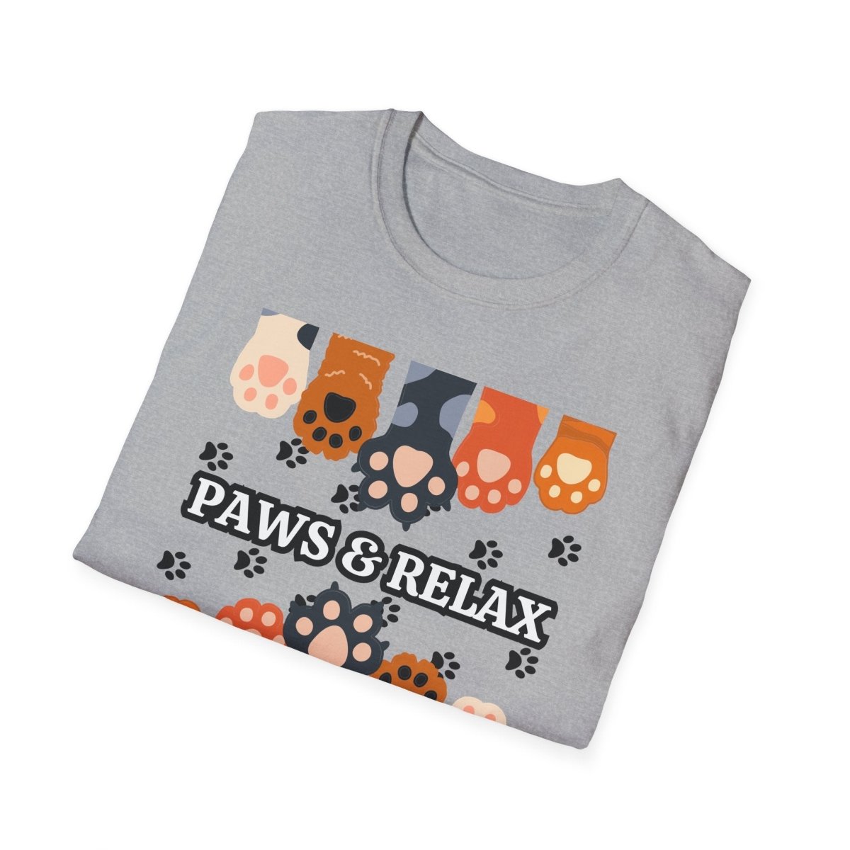 Paws & Relax Unisex T-Shirt, Cute Animal Lover Tee, Pet Owner Gift, Relaxation