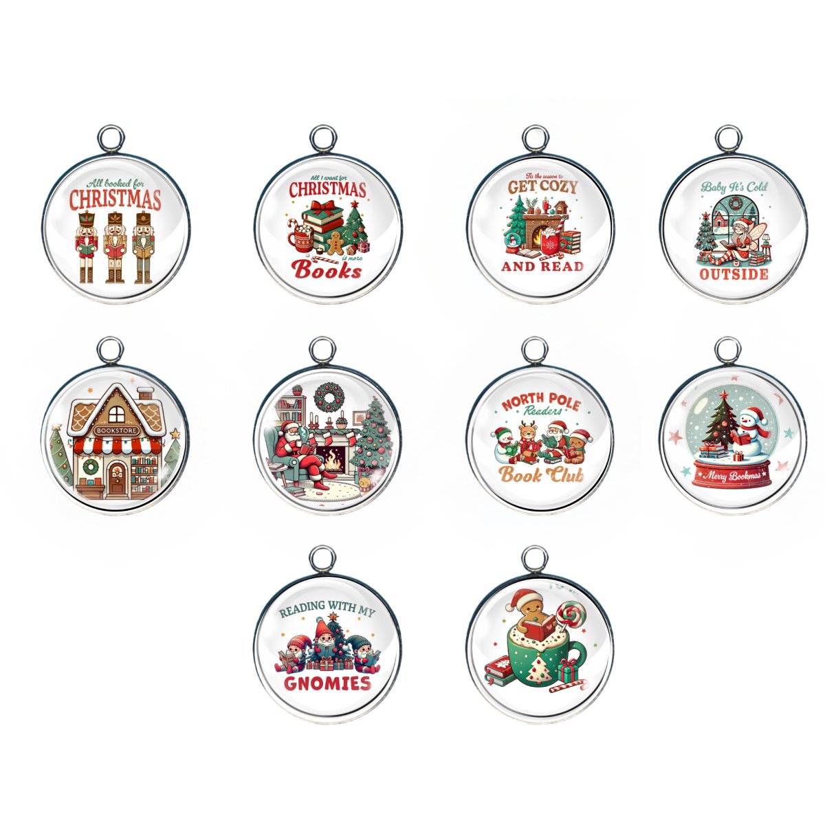 Perfect Christmas Glass Cabochon Charms