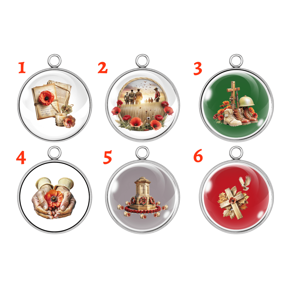 Remembrance Poppy Charms – Military Tribute, Veterans, & Memorial Keepsakes