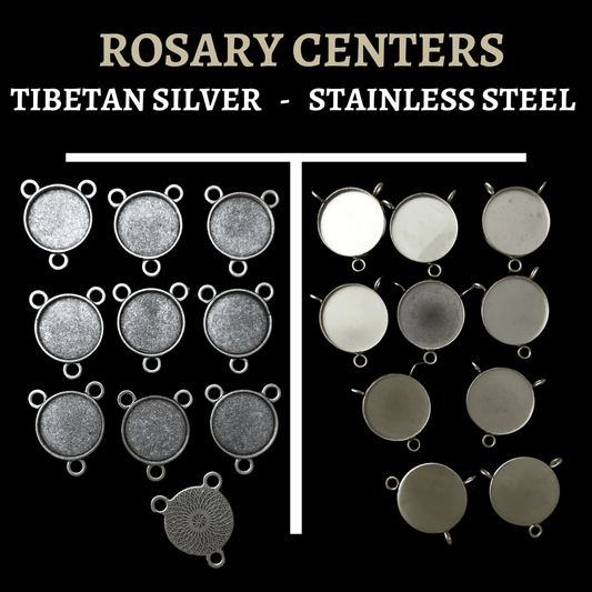 Create-Your-Own Custom Rosary Center – 18mm Glass Cabochon – YOU Design It!