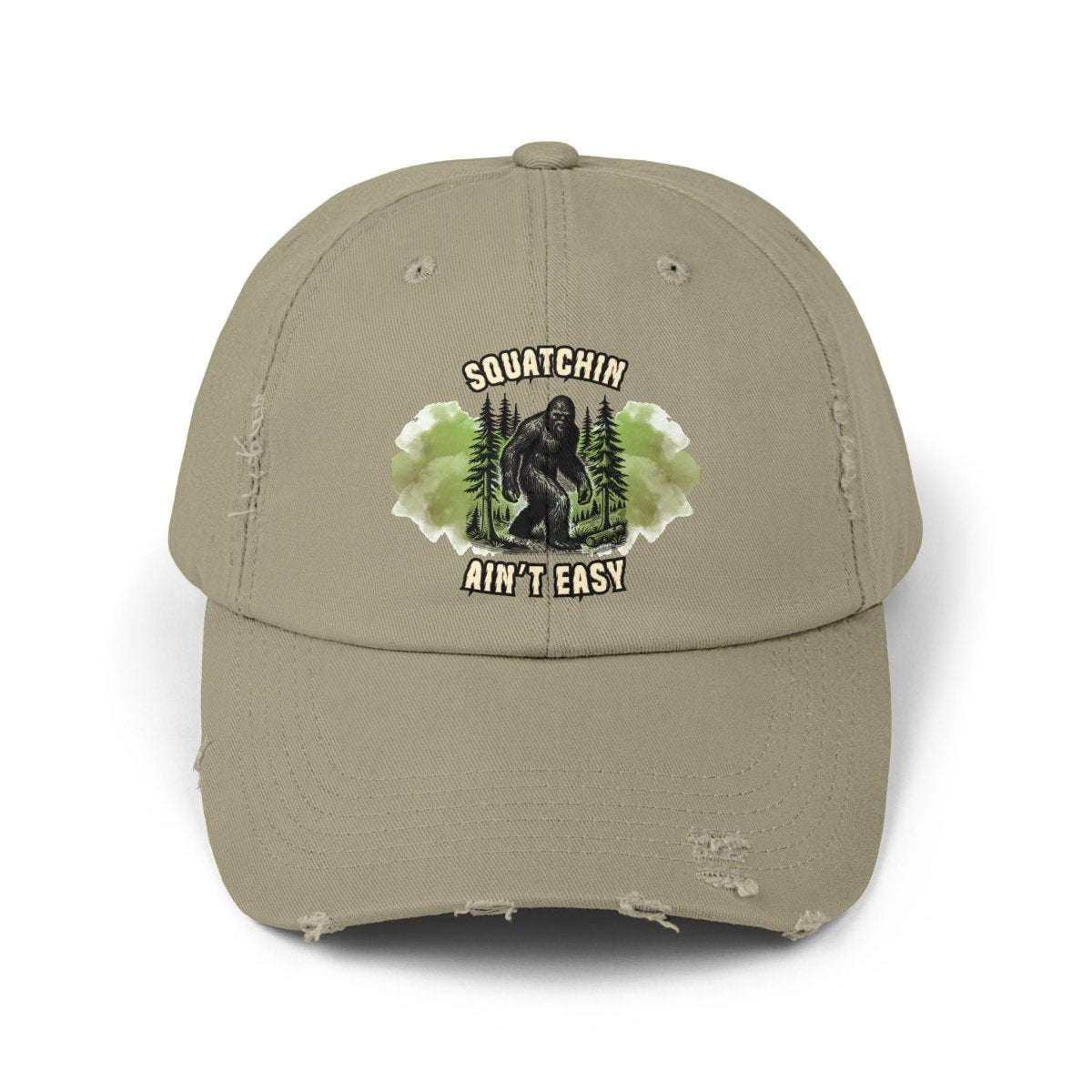 Sasquatch Distressed Cap, Unisex Bigfoot Hat, Outdoor Adventure Gear, Gift for