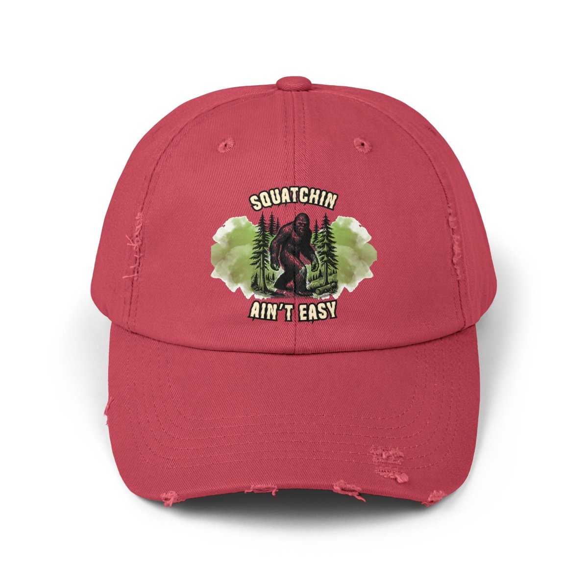 Sasquatch Distressed Cap, Unisex Bigfoot Hat, Outdoor Adventure Gear, Gift for