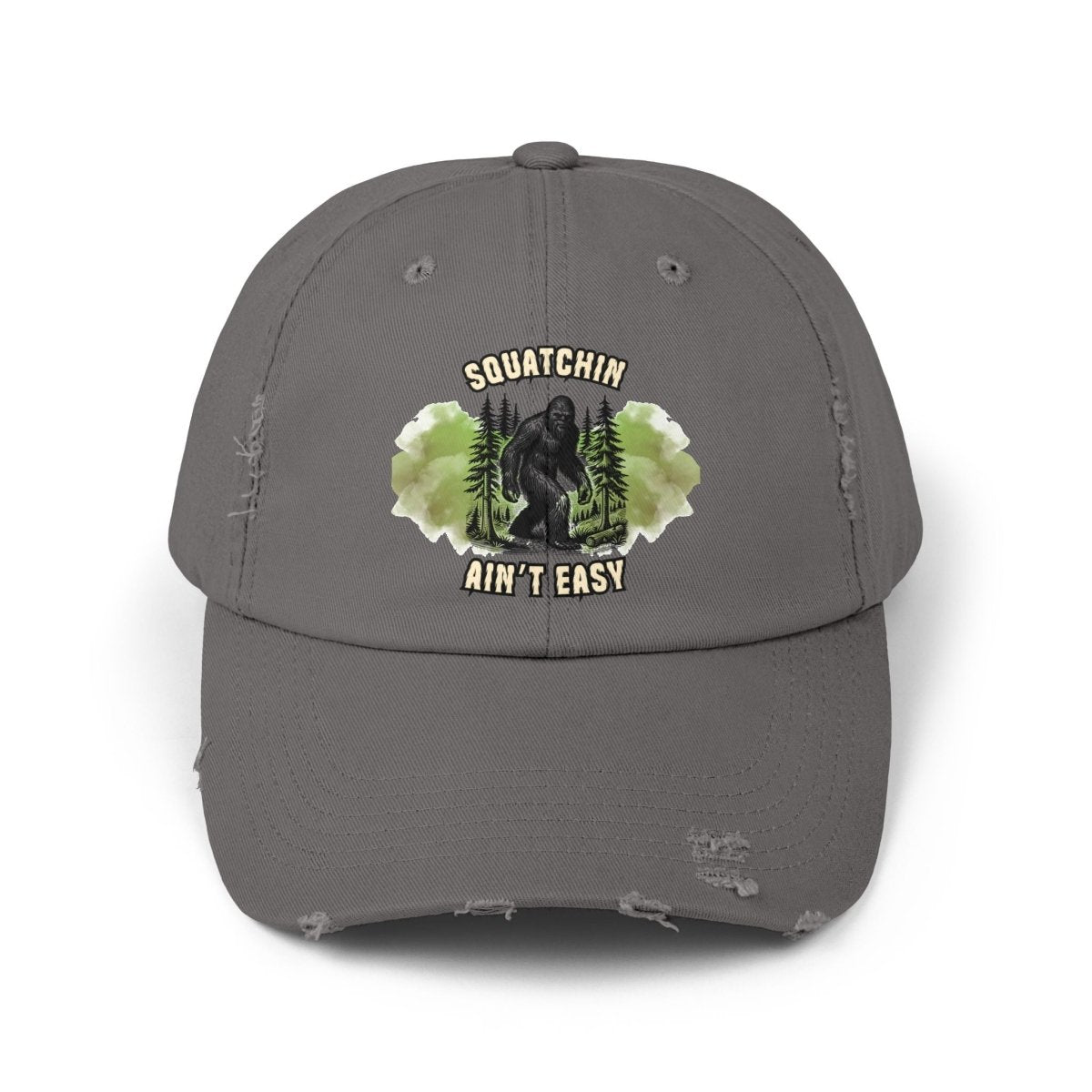Sasquatch Distressed Cap, Unisex Bigfoot Hat, Outdoor Adventure Gear, Gift for
