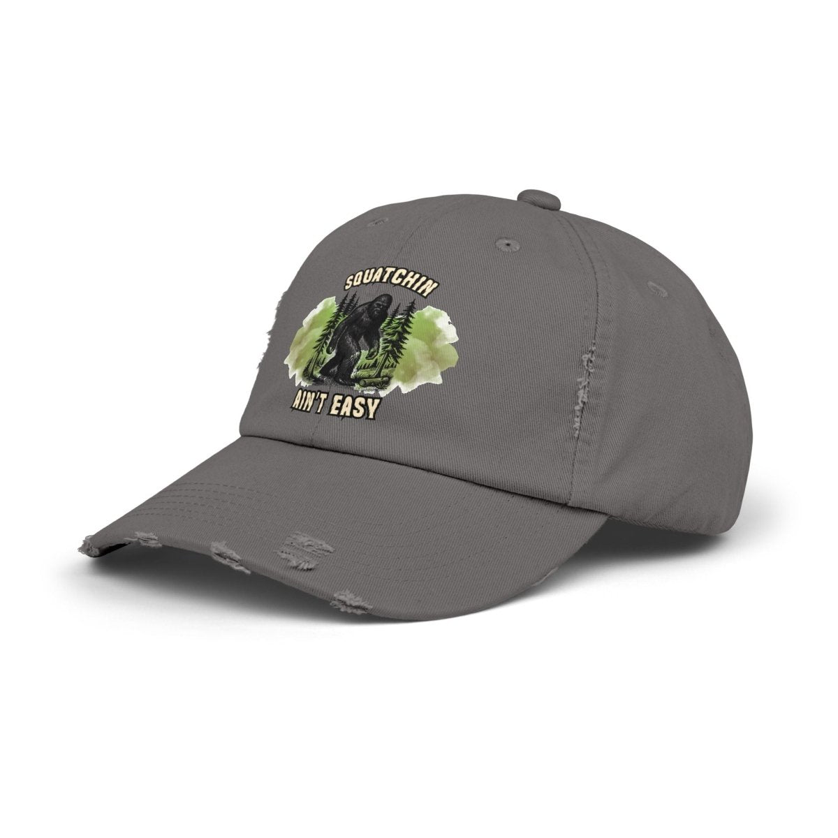 Sasquatch Distressed Cap, Unisex Bigfoot Hat, Outdoor Adventure Gear, Gift for