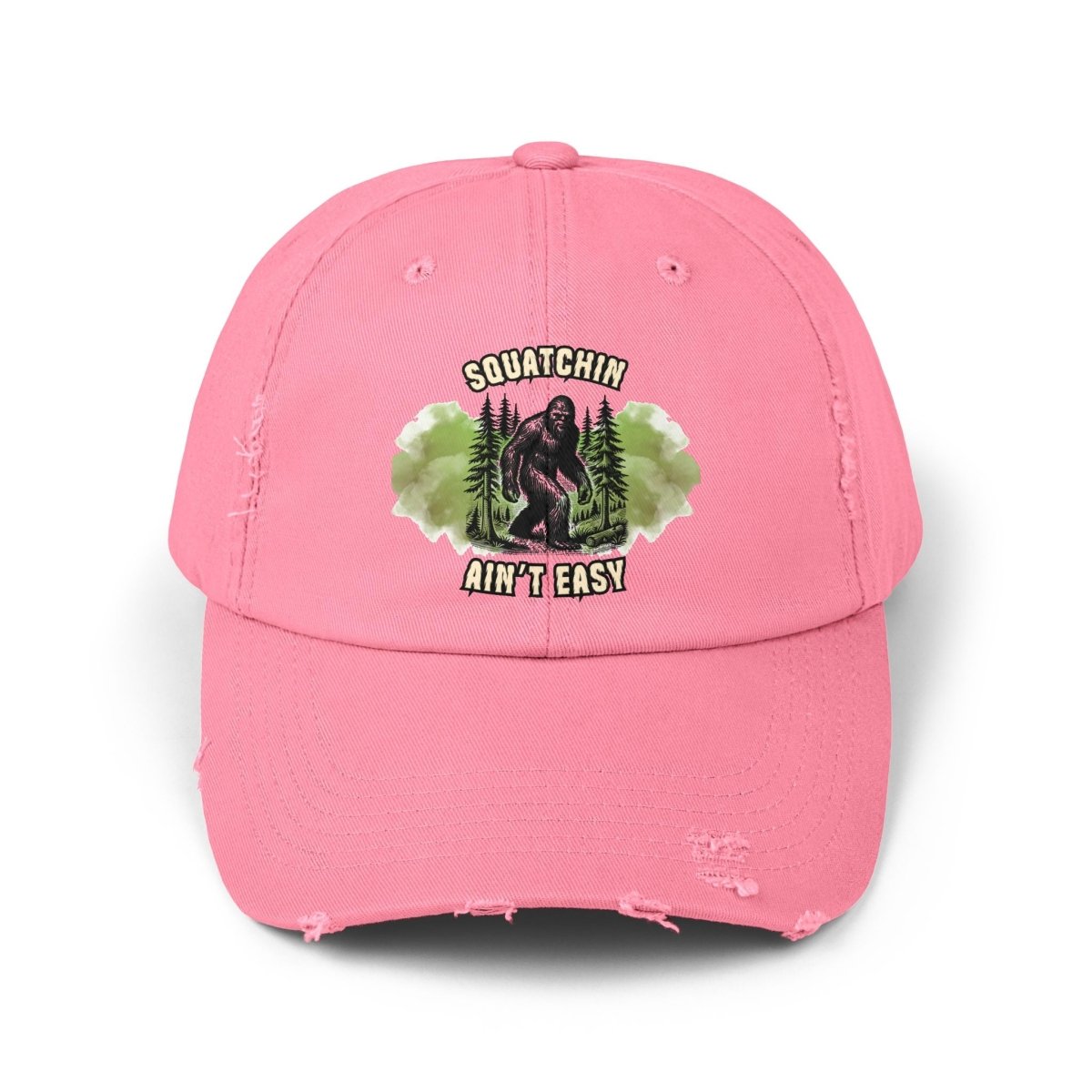 Sasquatch Distressed Cap, Unisex Bigfoot Hat, Outdoor Adventure Gear, Gift for