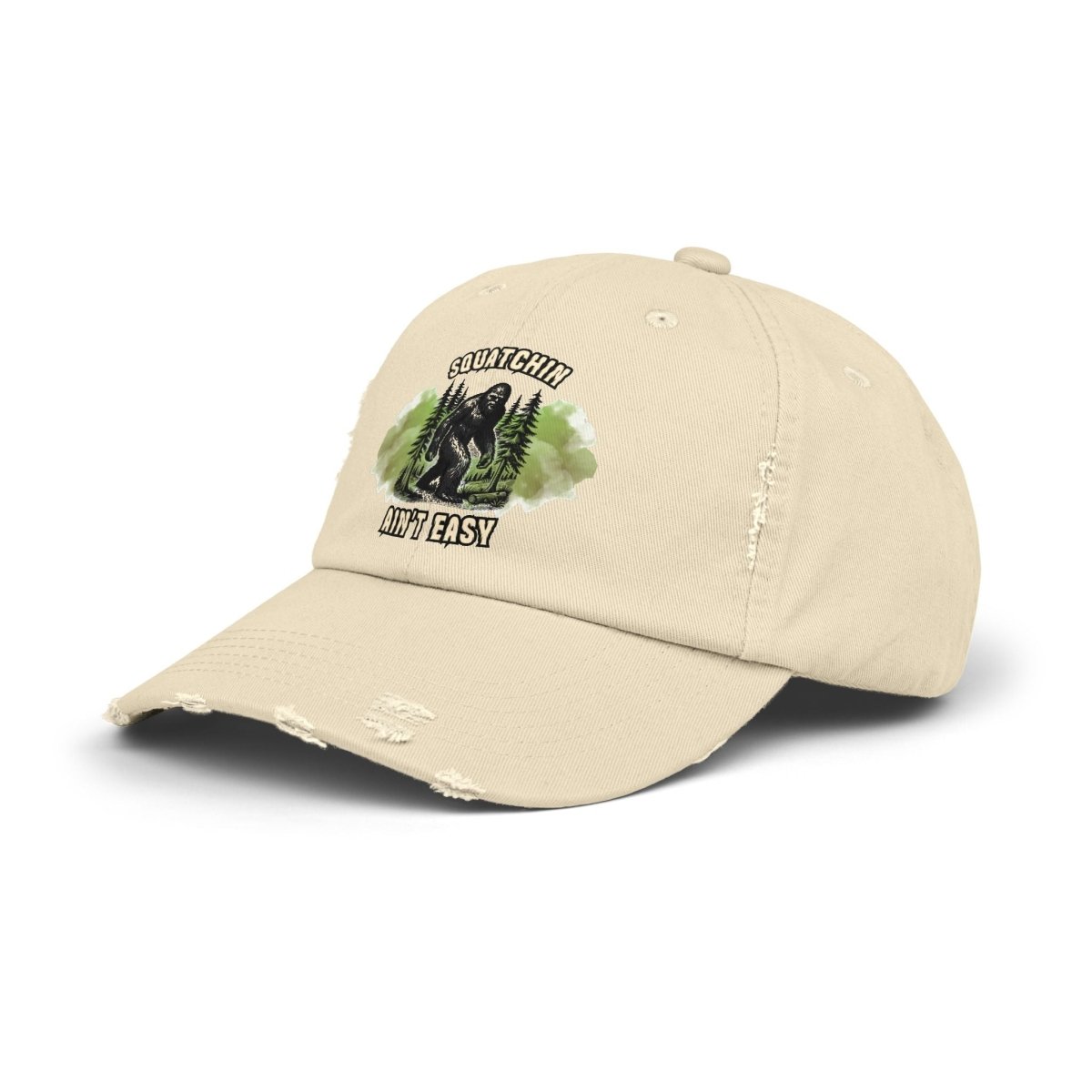 Sasquatch Distressed Cap, Unisex Bigfoot Hat, Outdoor Adventure Gear, Gift for