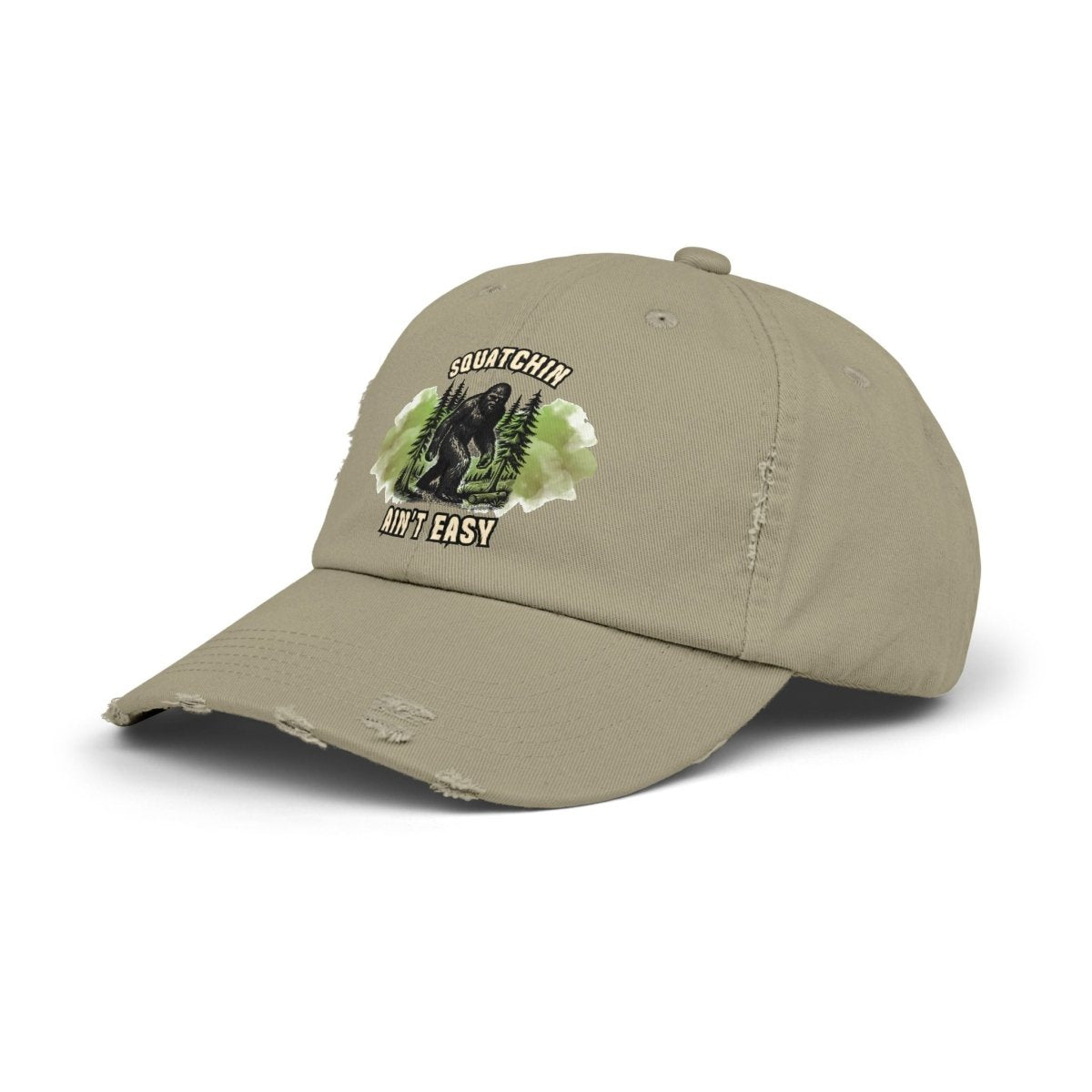 Sasquatch Distressed Cap, Unisex Bigfoot Hat, Outdoor Adventure Gear, Gift for