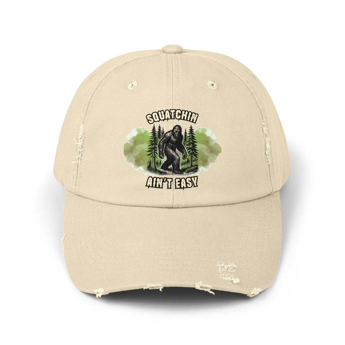 Sasquatch Distressed Cap, Unisex Bigfoot Hat, Outdoor Adventure Gear, Gift for