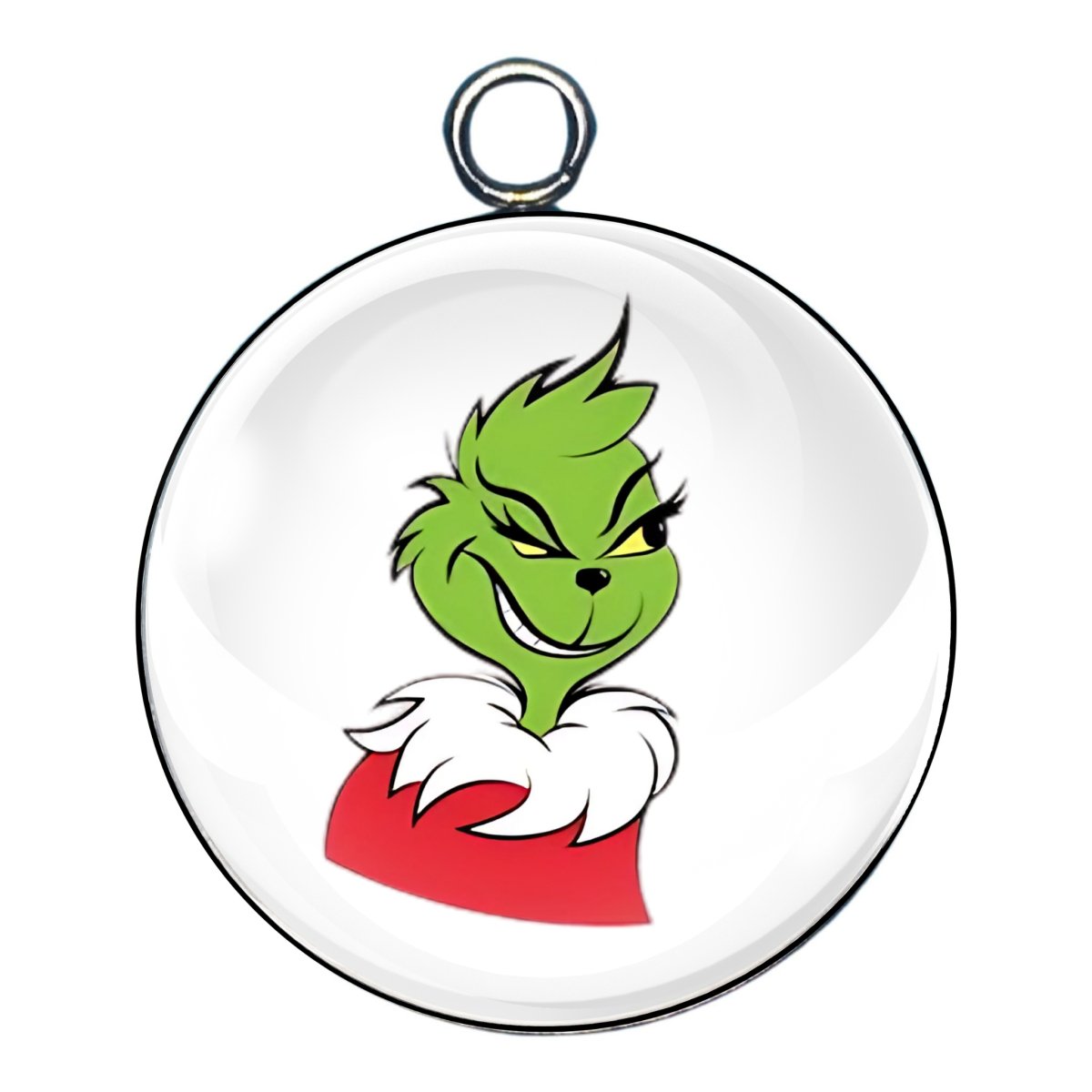Sassy Grinch Charms, Mrs Grinch Glass Cabochon Charms