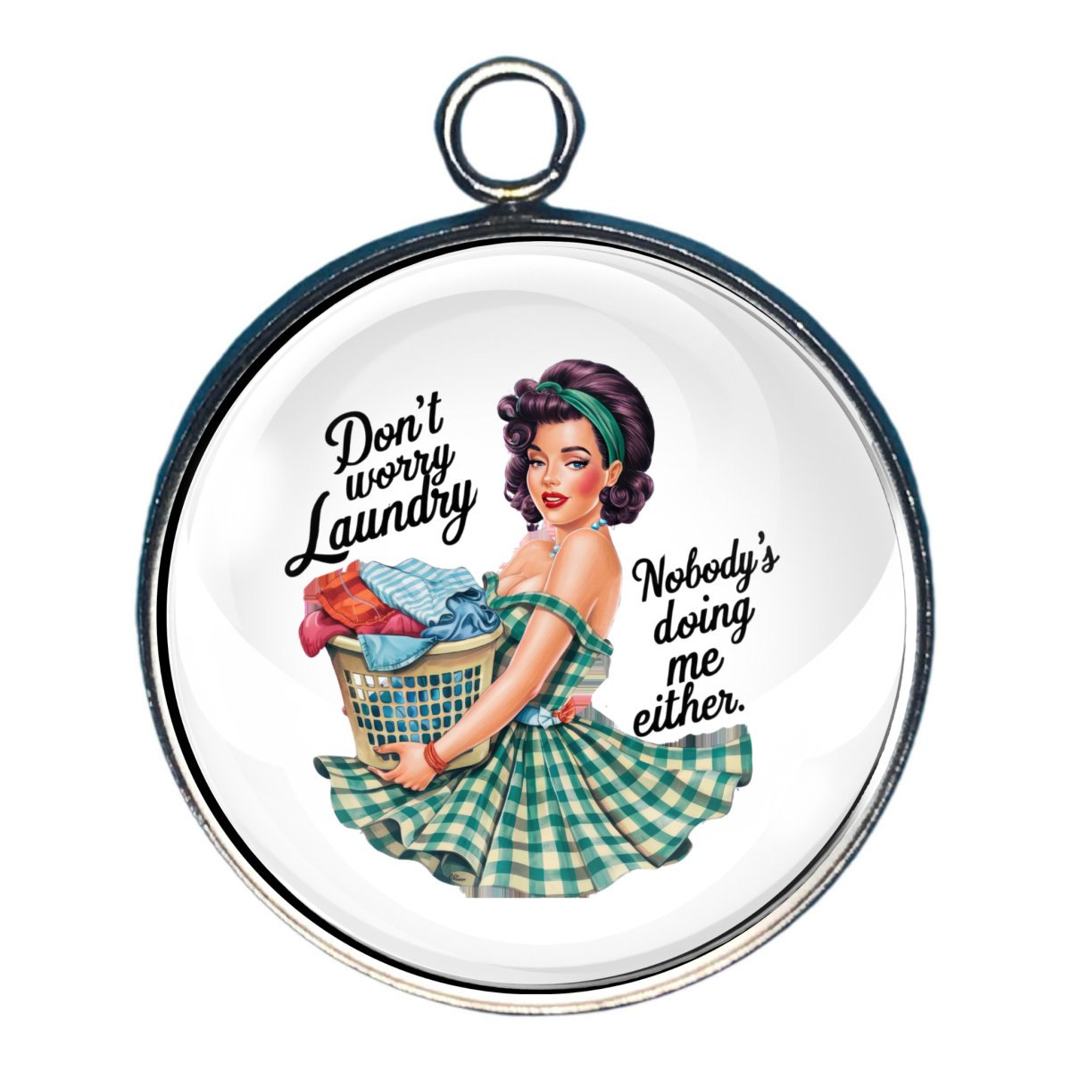Sassy Housewife Glass Cabochon Charms