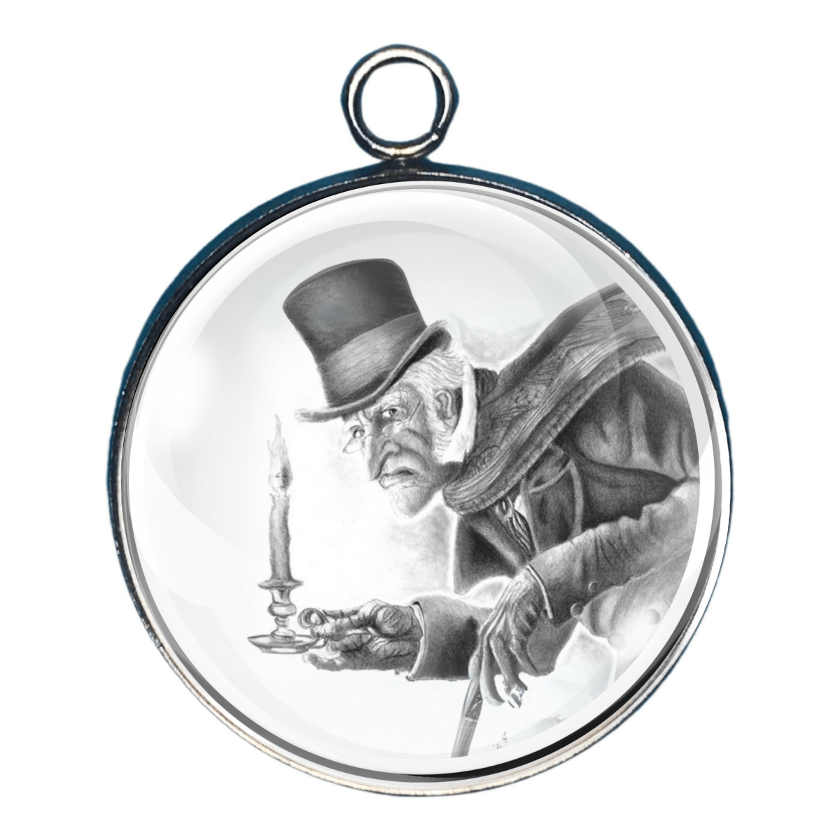 Charm of Scrooge with a candle