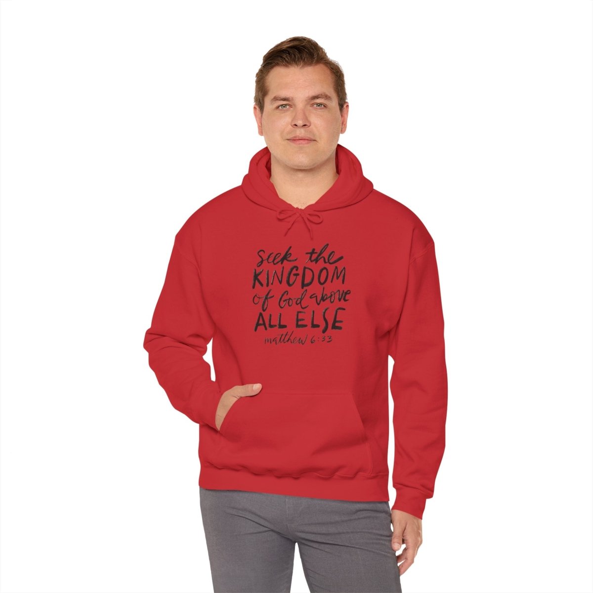 Seek the Kingdom – Matthew 6:33 Unisex Christian Heavy Blend™ Hoodie