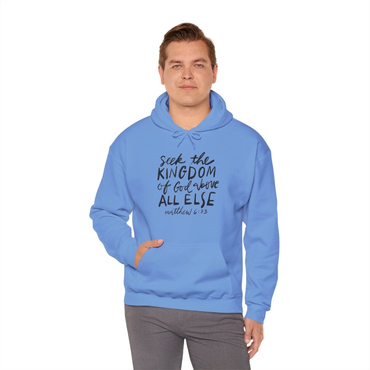 Seek the Kingdom – Matthew 6:33 Unisex Christian Heavy Blend™ Hoodie