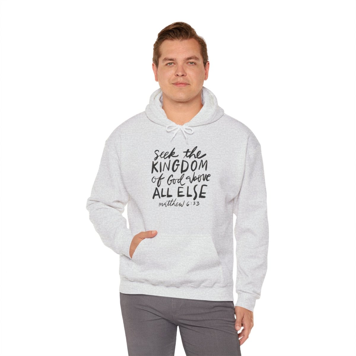 Seek the Kingdom – Matthew 6:33 Unisex Christian Heavy Blend™ Hoodie