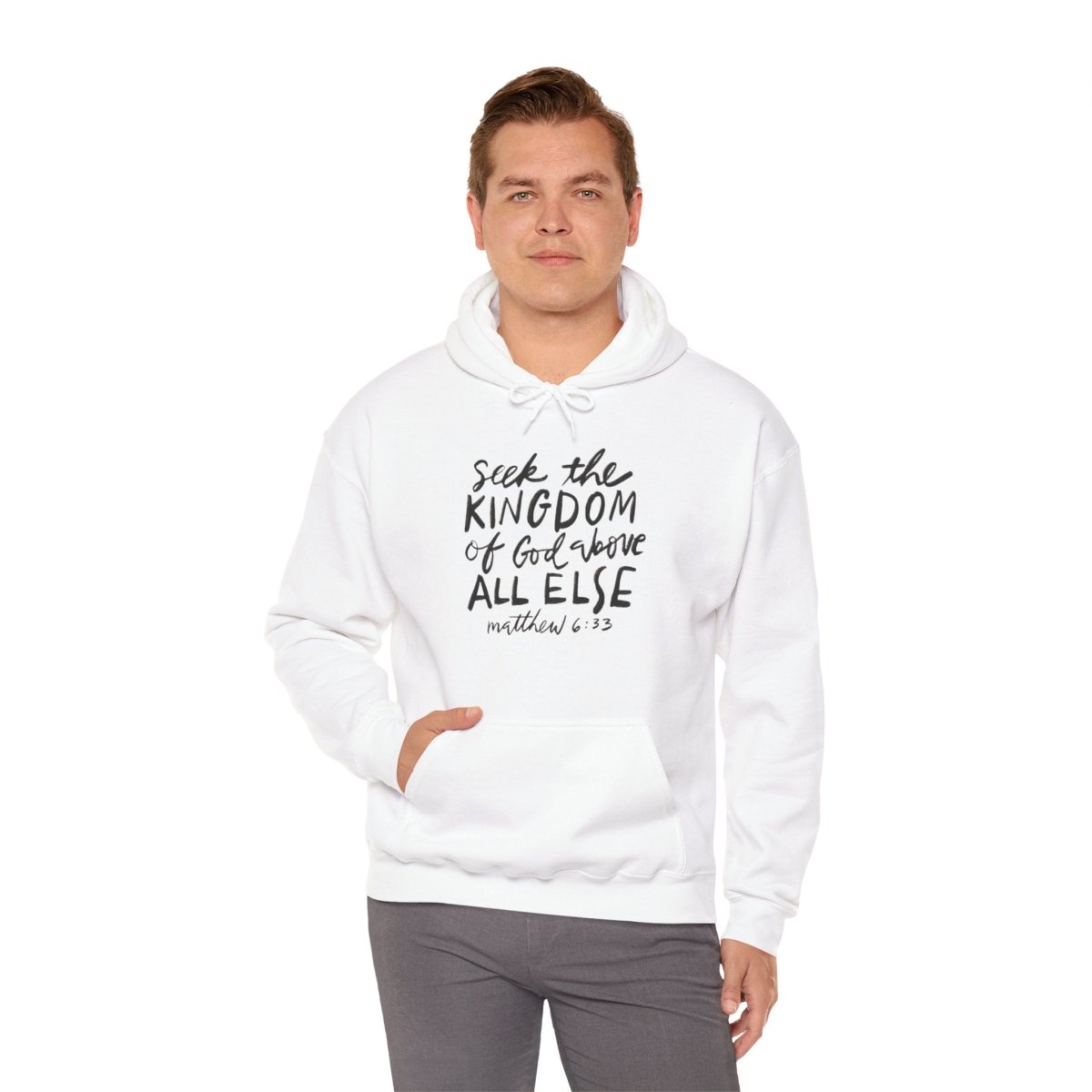Seek the Kingdom – Matthew 6:33 Unisex Christian Heavy Blend™ Hoodie