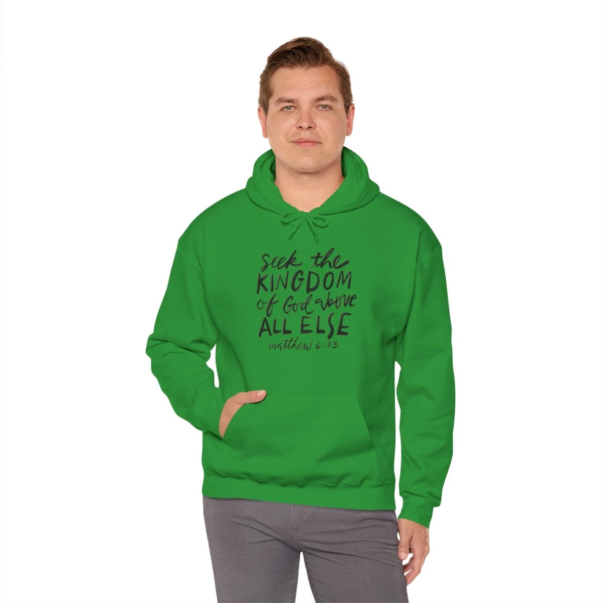 Seek the Kingdom – Matthew 6:33 Unisex Christian Heavy Blend™ Hoodie
