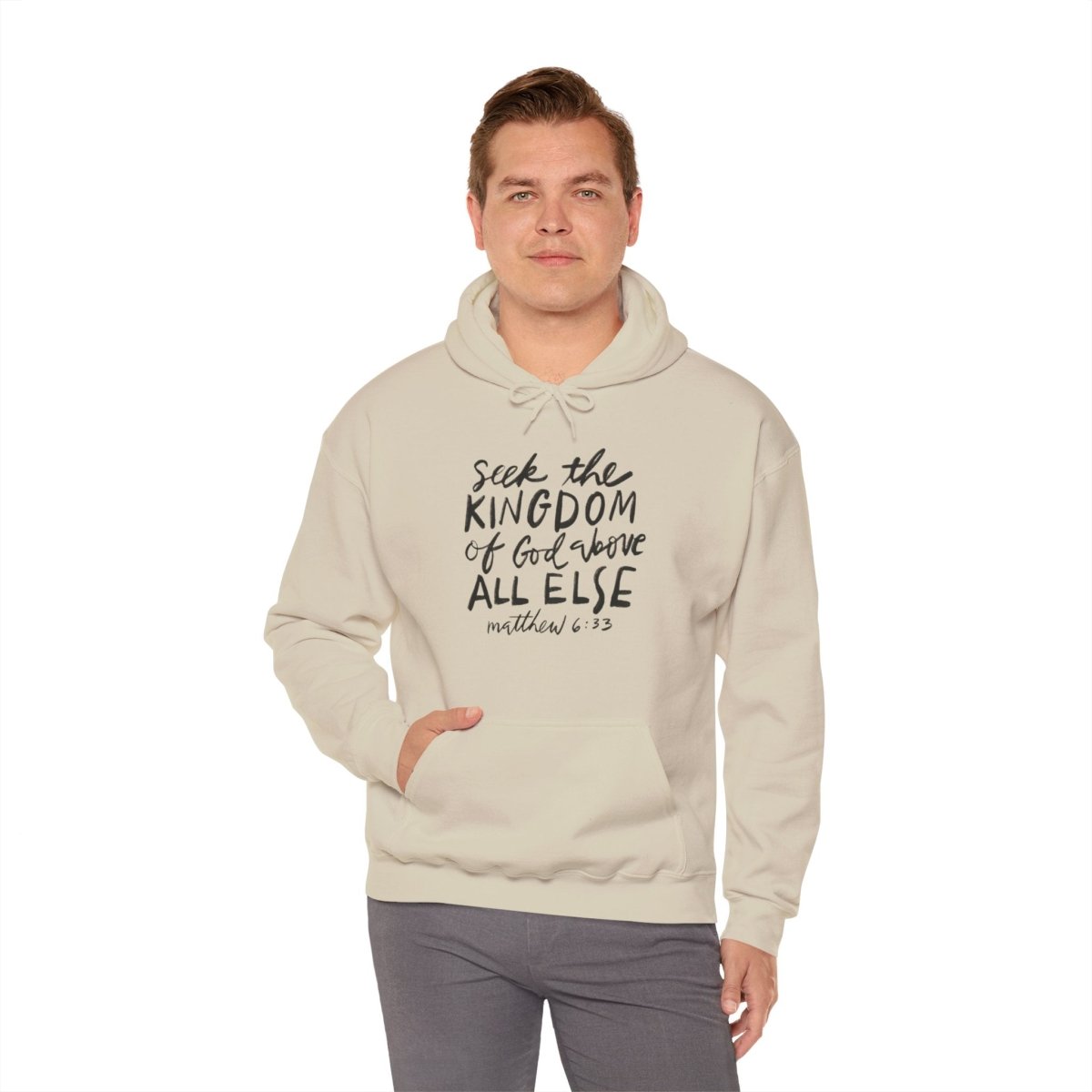 Seek the Kingdom – Matthew 6:33 Unisex Christian Heavy Blend™ Hoodie