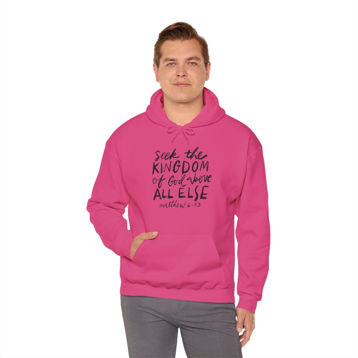Seek the Kingdom – Matthew 6:33 Unisex Christian Heavy Blend™ Hoodie