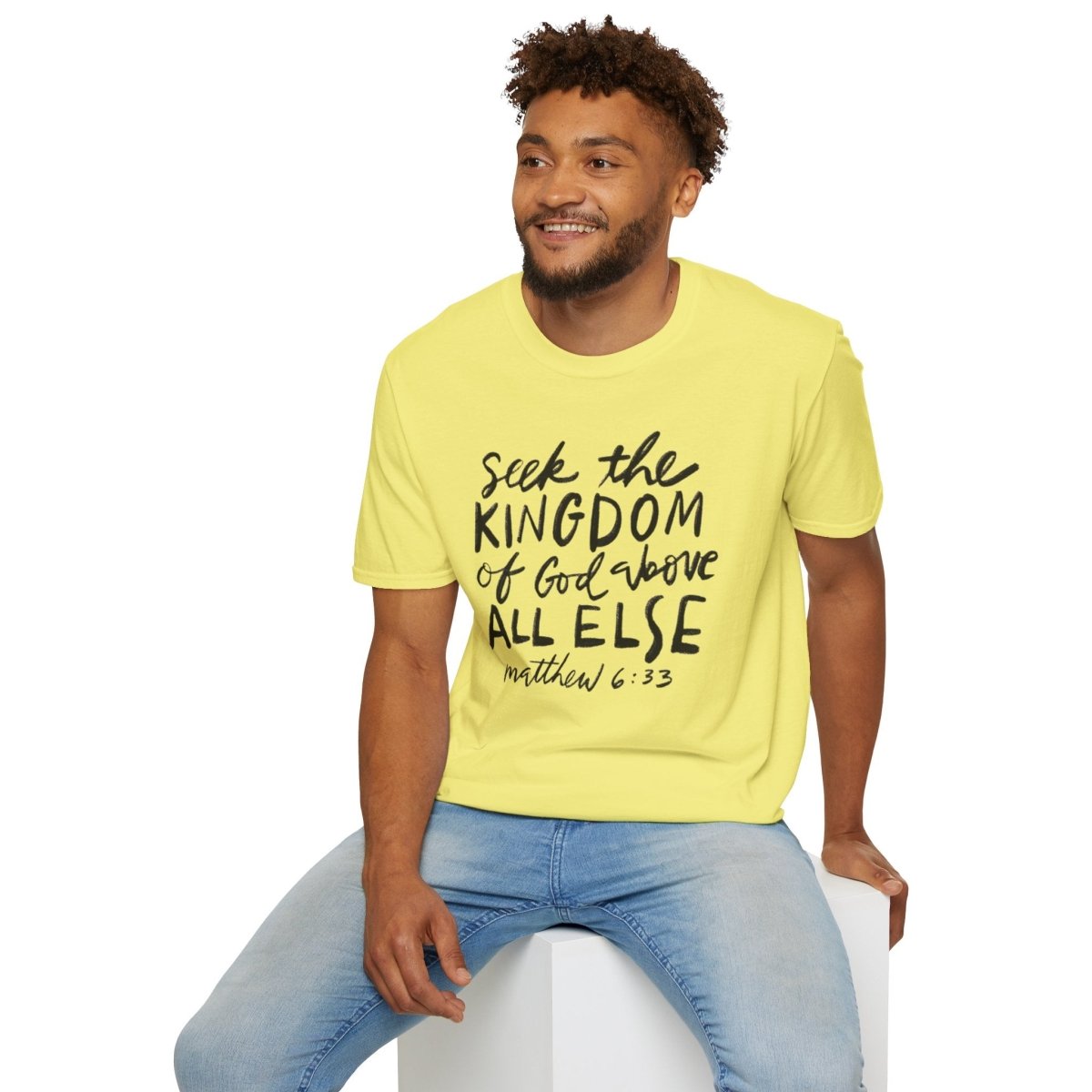 Seek the Kingdom – Matthew 6:33 Unisex Christian Softstyle T-Shirt