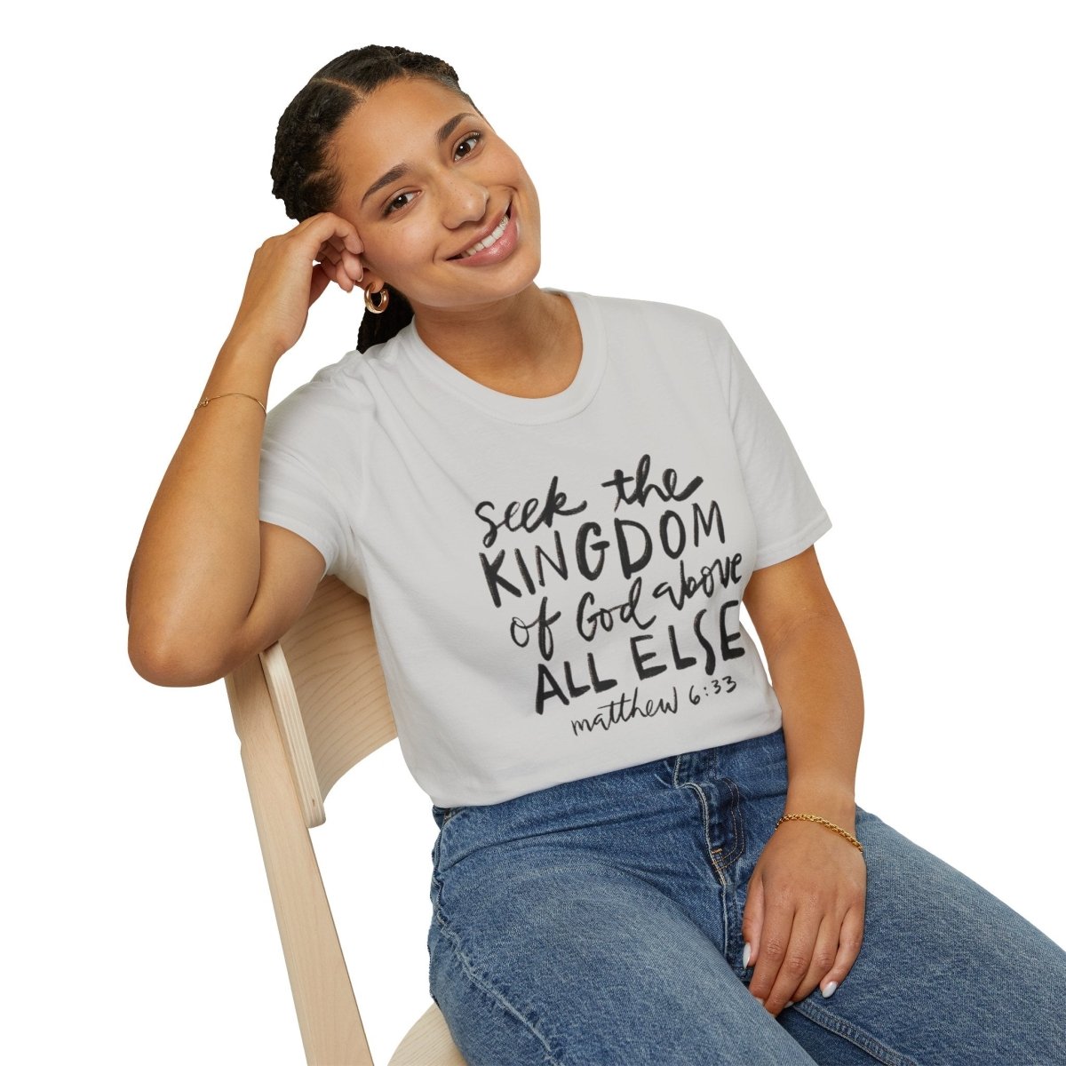 Seek the Kingdom – Matthew 6:33 Unisex Christian Softstyle T-Shirt