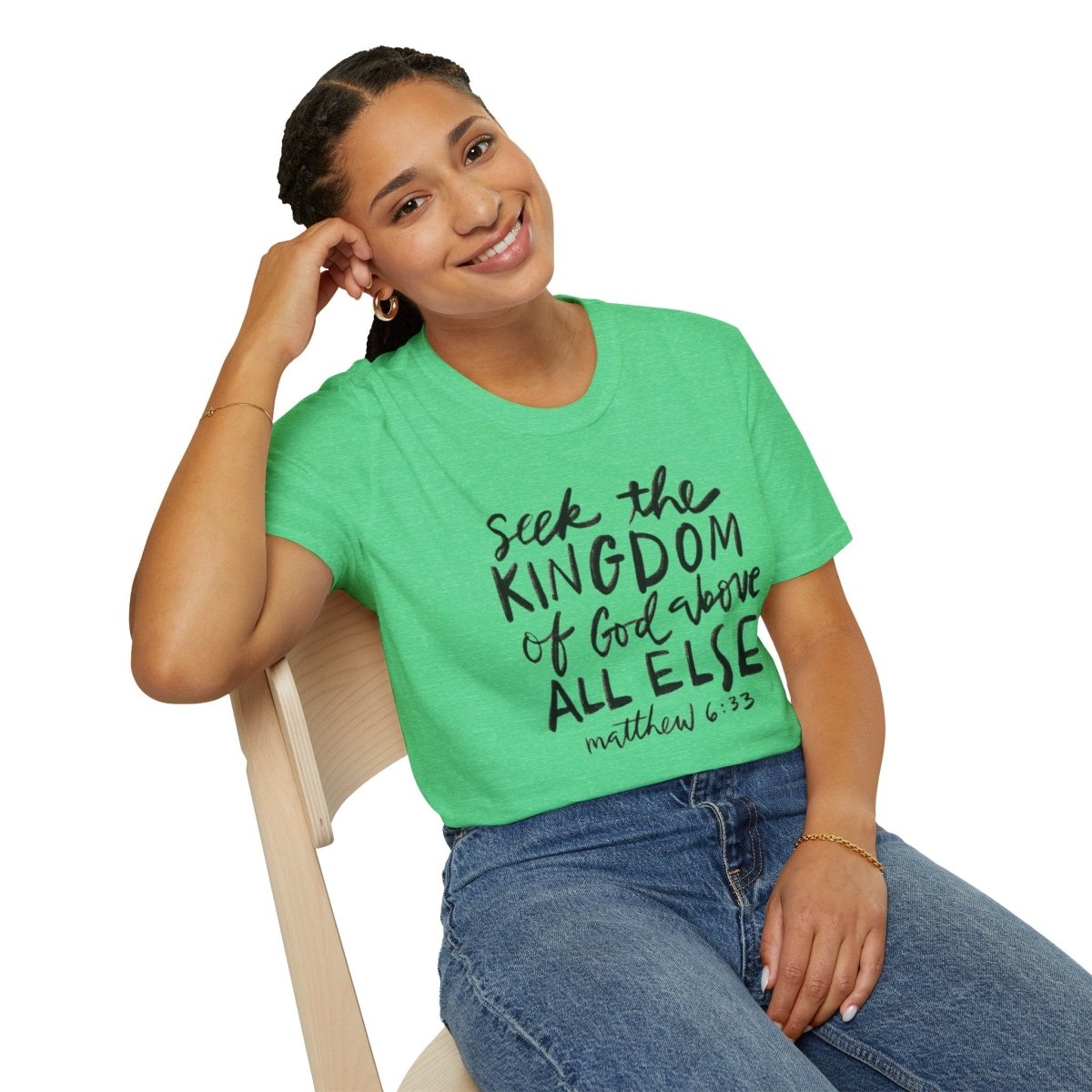 Seek the Kingdom – Matthew 6:33 Unisex Christian Softstyle T-Shirt