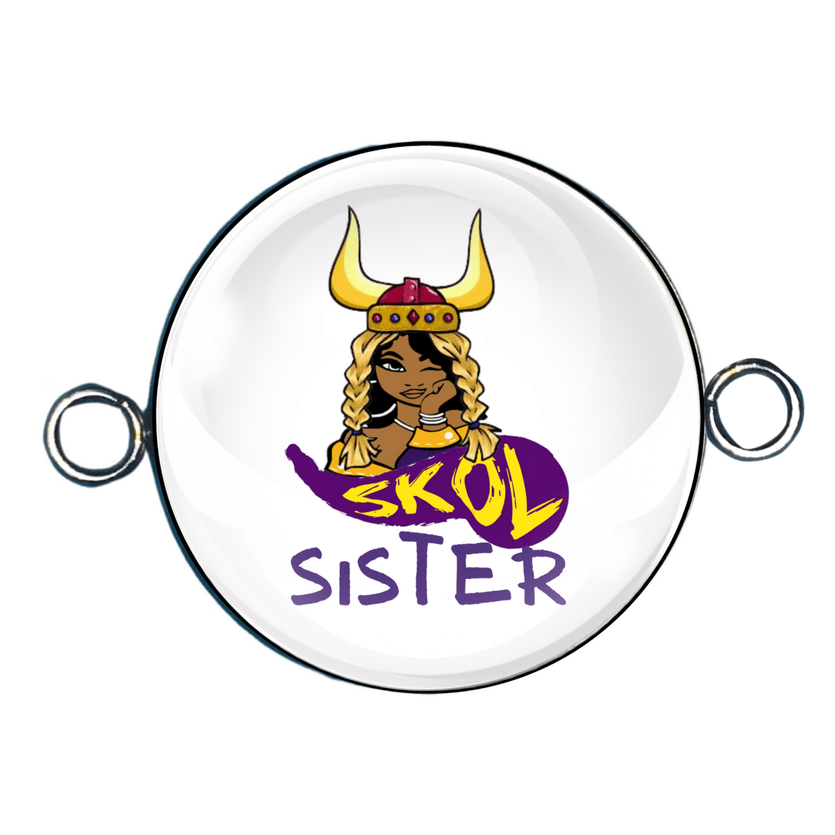 viking girl skol sister double eyelet bracelet charms