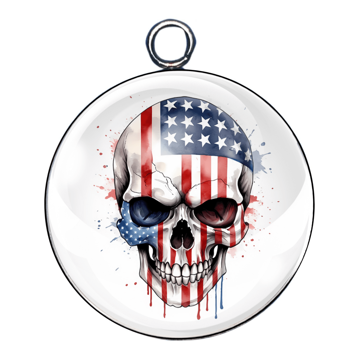 Skulls with Flag Charms – Bold & Versatile Handmade Jewelry Pieces