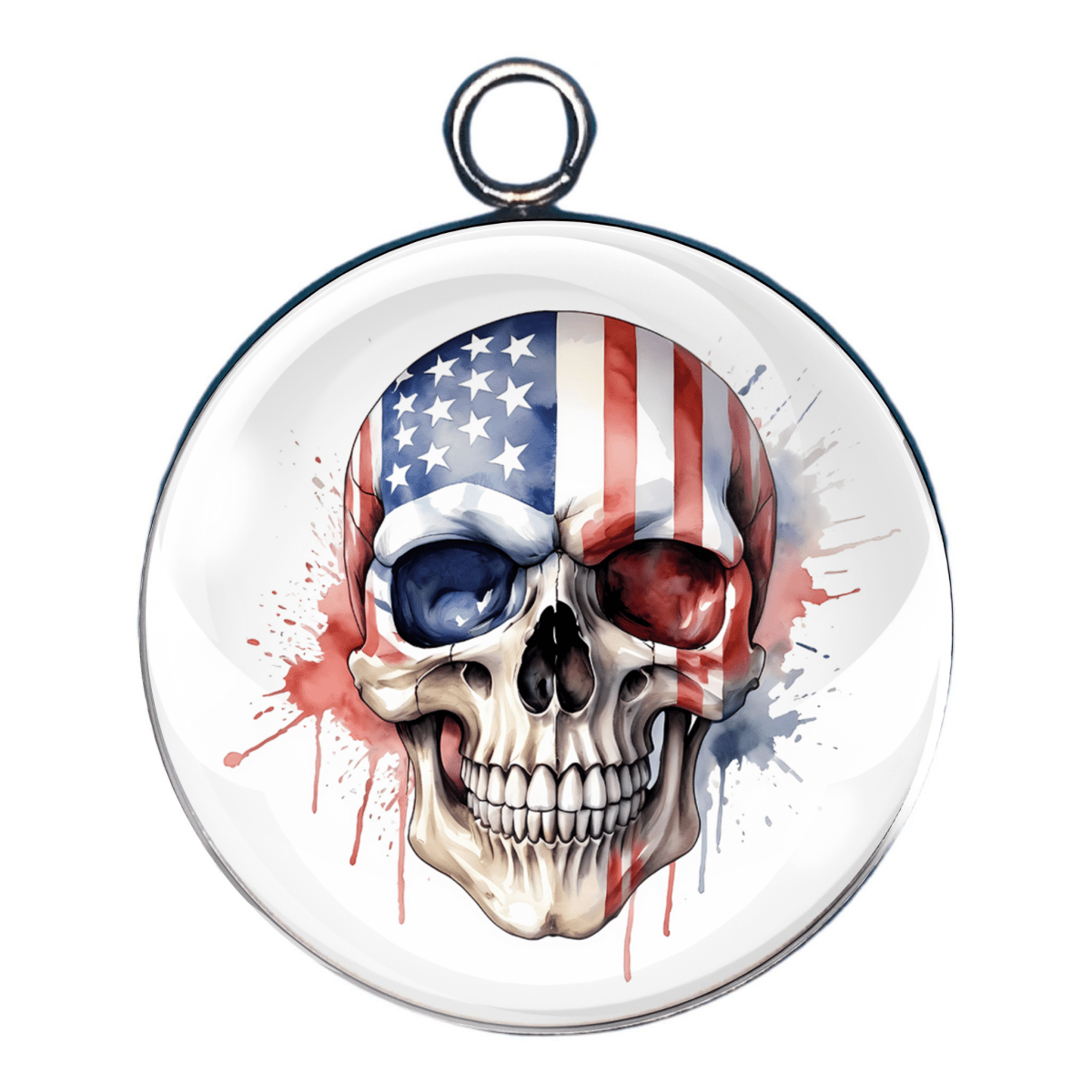 Skulls with Flag Charms – Bold & Versatile Handmade Jewelry Pieces