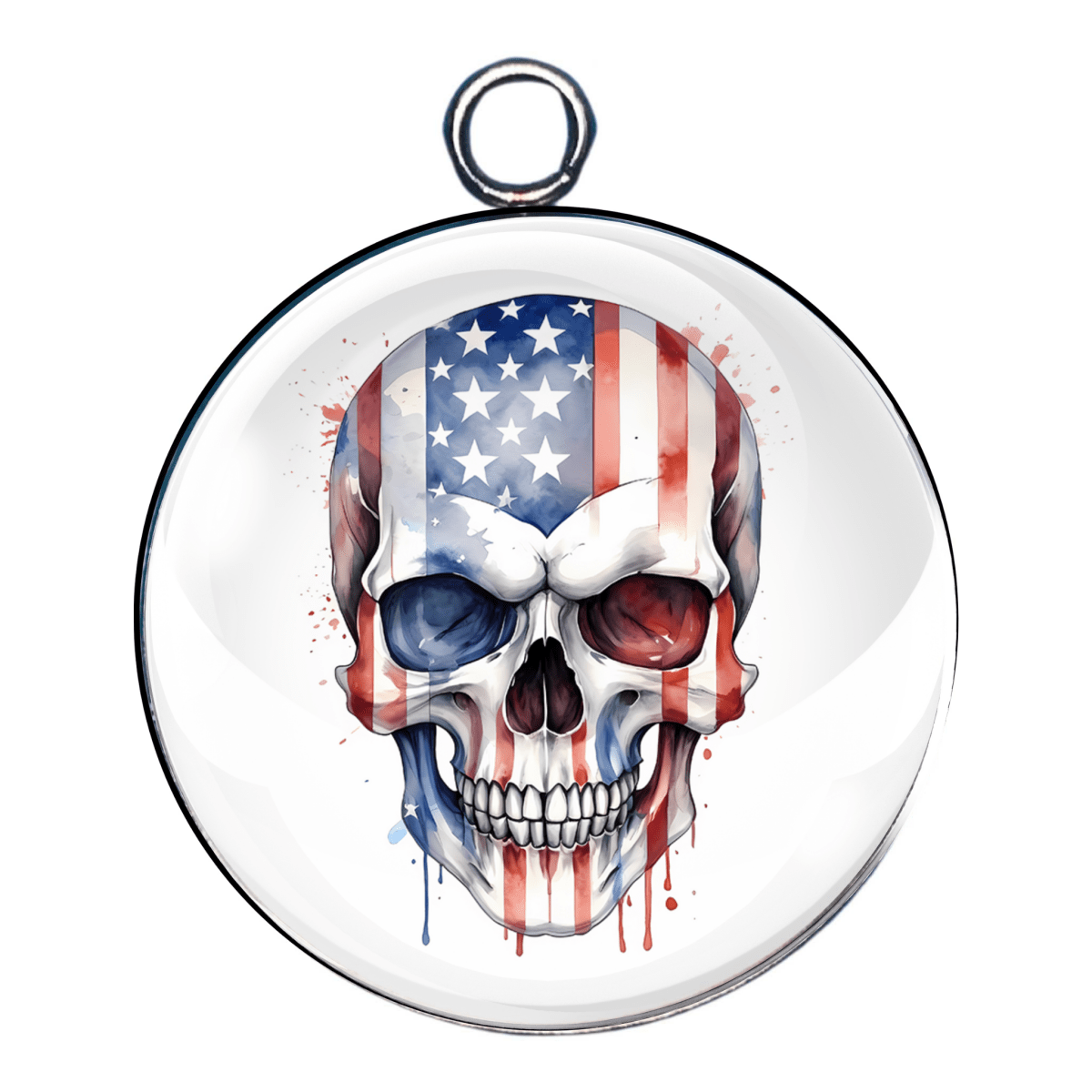 Skulls with Flag Charms – Bold & Versatile Handmade Jewelry Pieces