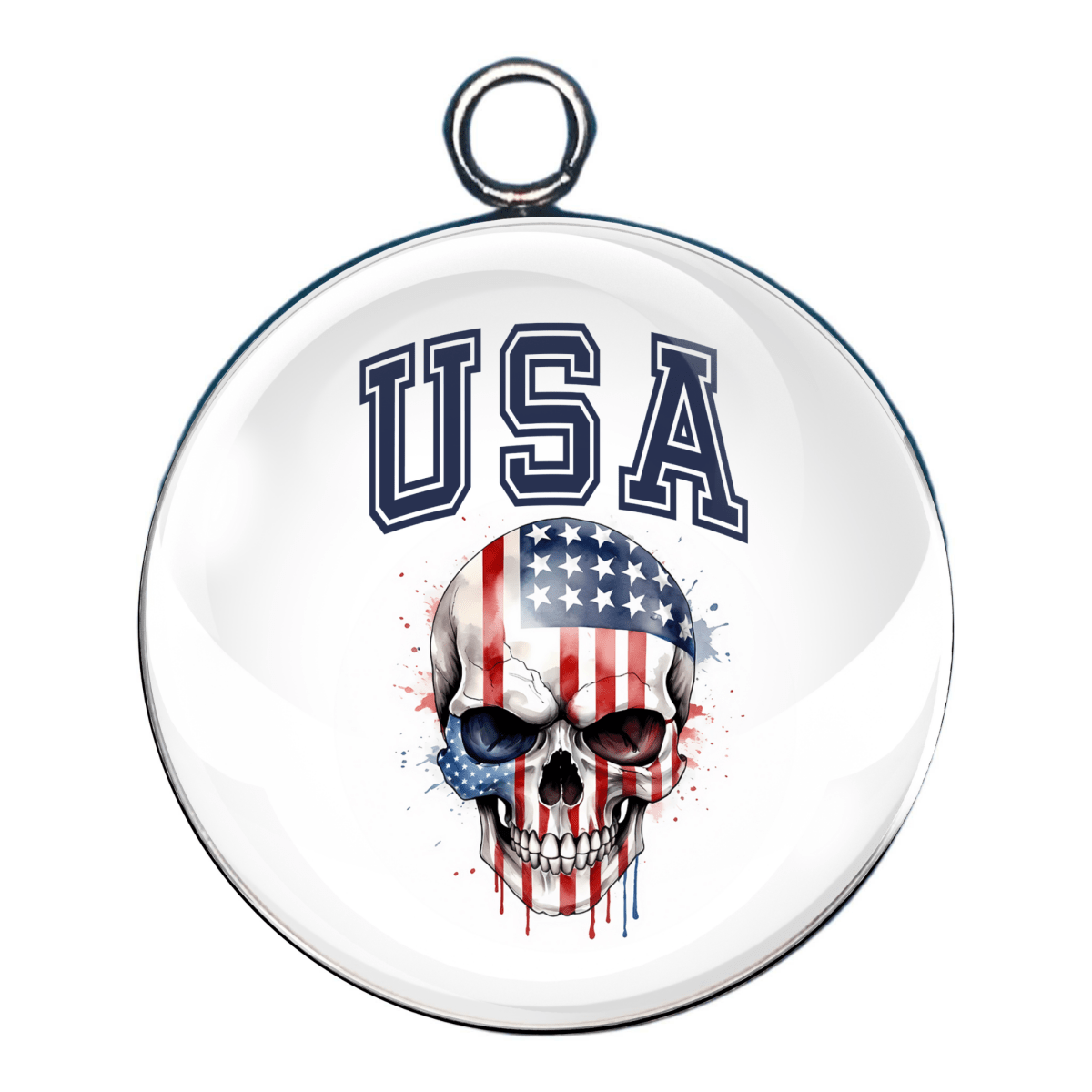 Skulls with Flag Charms – Bold & Versatile Handmade Jewelry Pieces