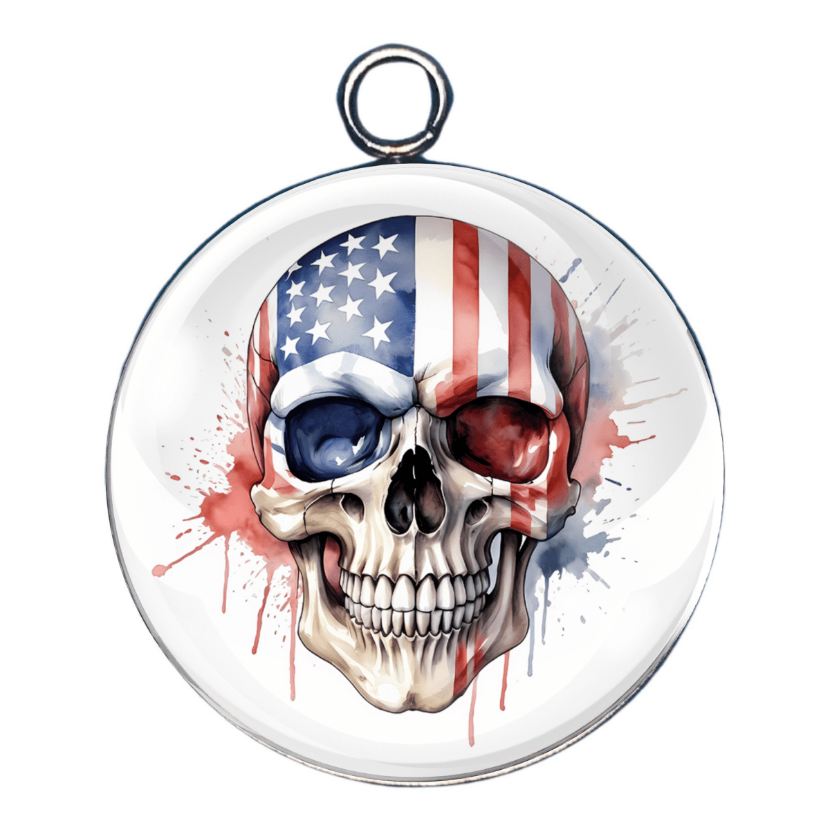 Skulls with Flag Charms – Bold & Versatile Handmade Jewelry Pieces