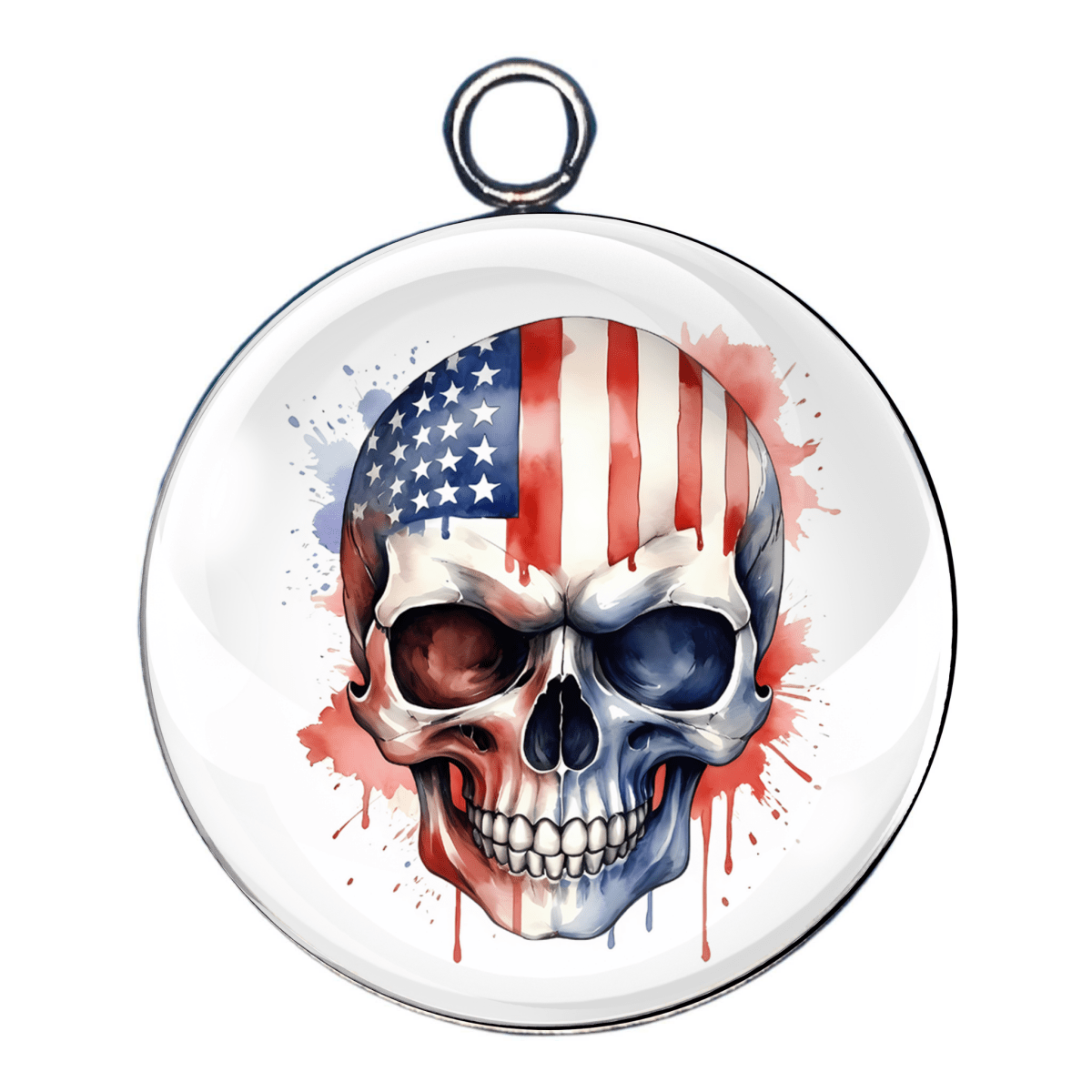 Skulls with Flag Charms – Bold & Versatile Handmade Jewelry Pieces