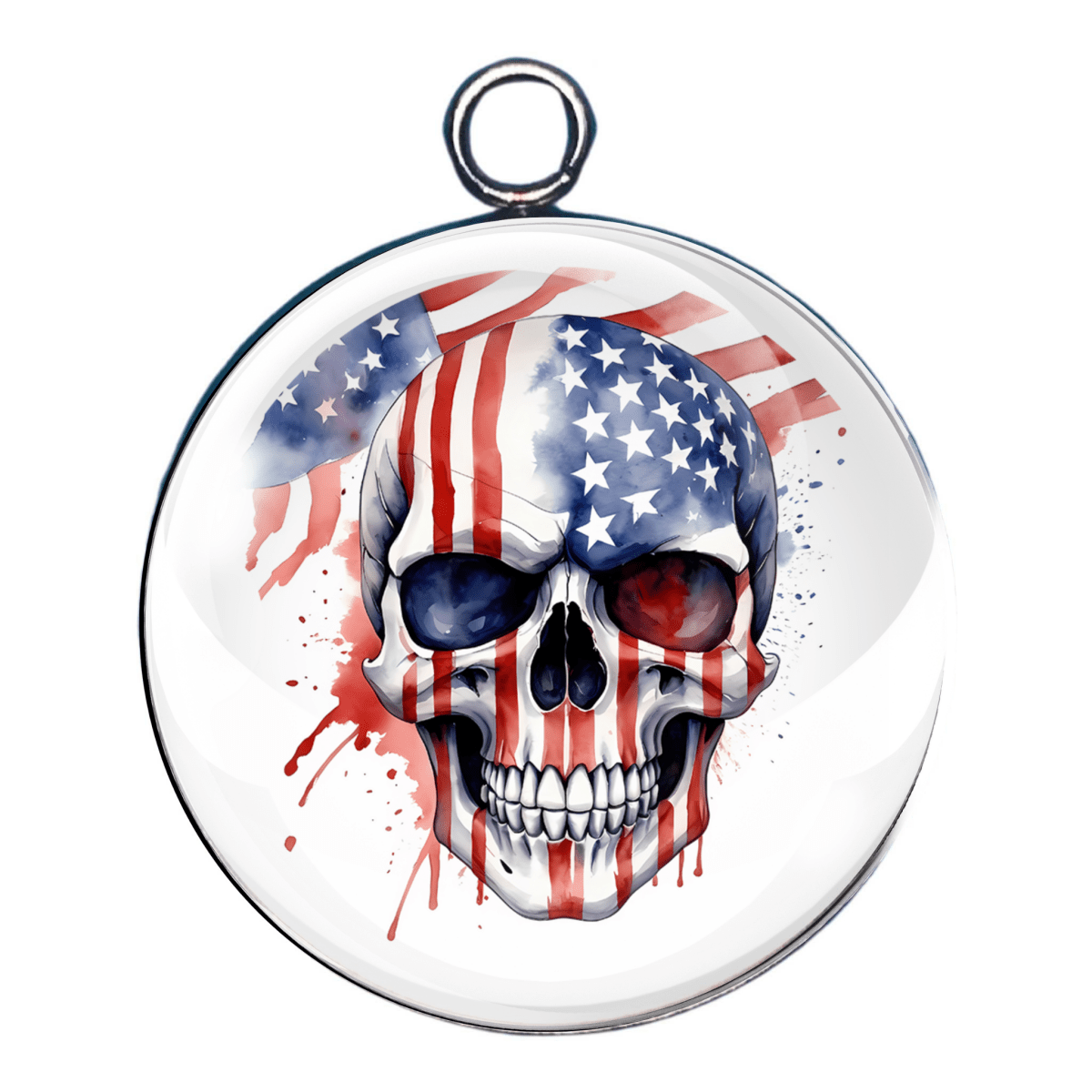 Skulls with Flag Charms – Bold & Versatile Handmade Jewelry Pieces