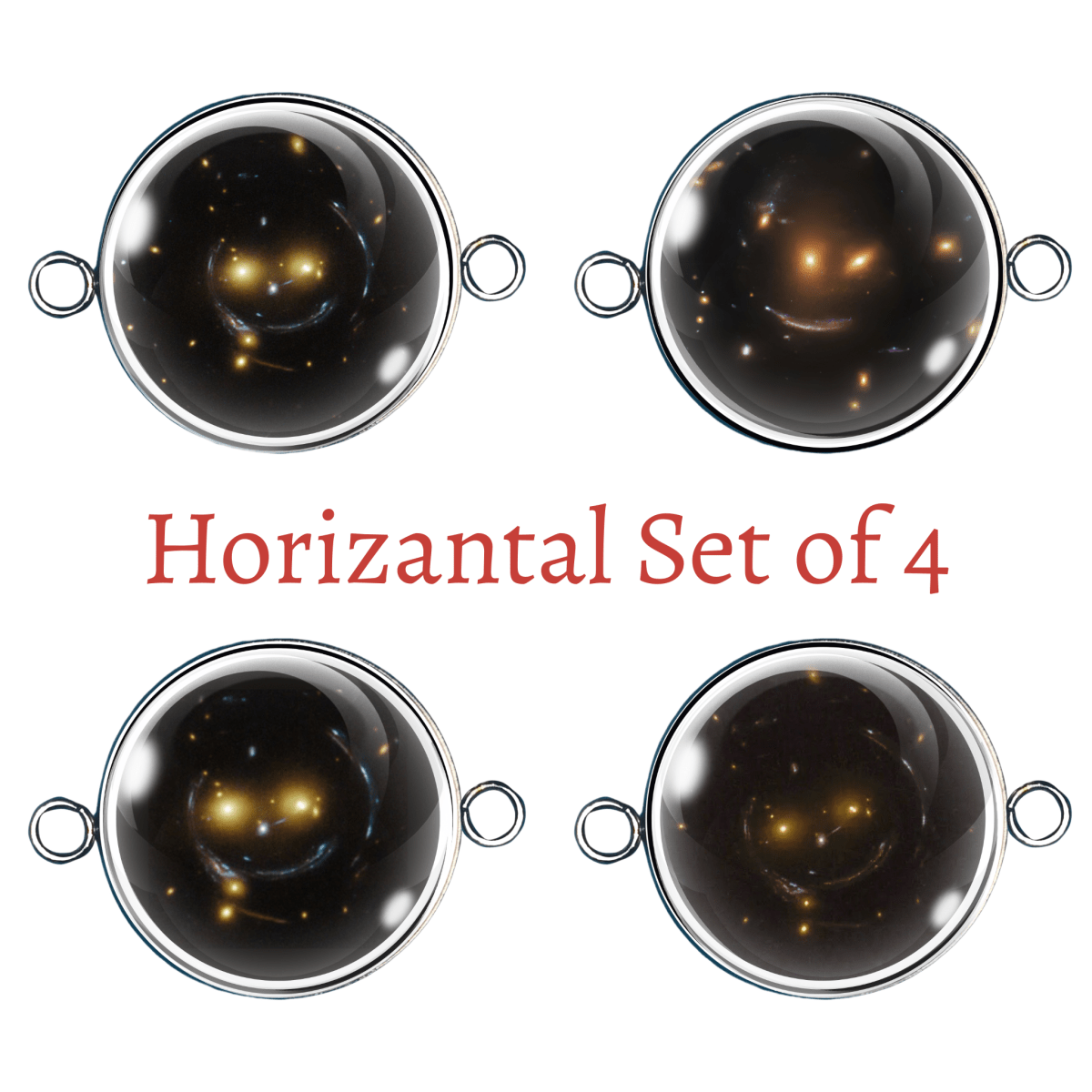 Smiley Face Galaxy – Double Eyelet Charms