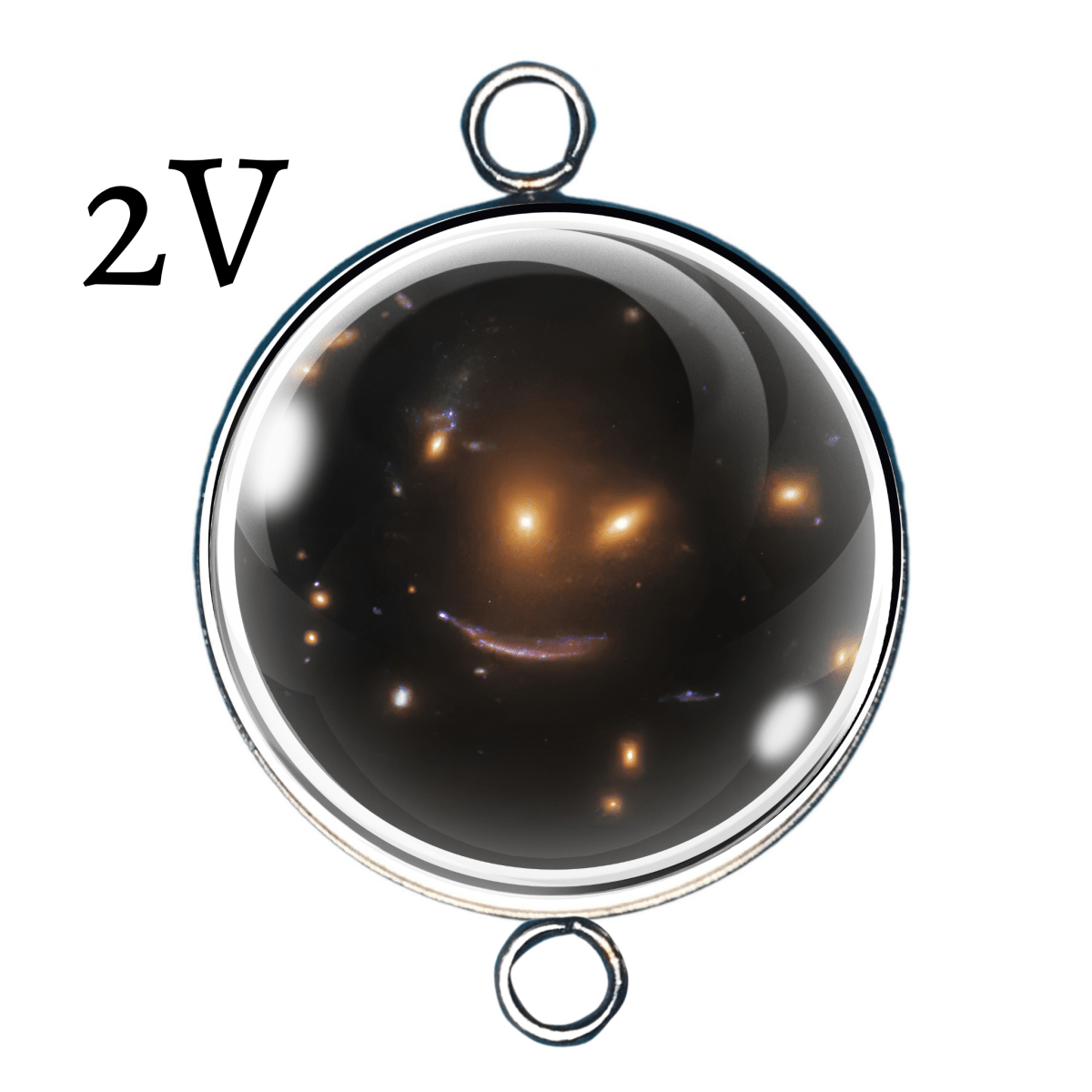 Smiley Face Galaxy – Double Eyelet Charms