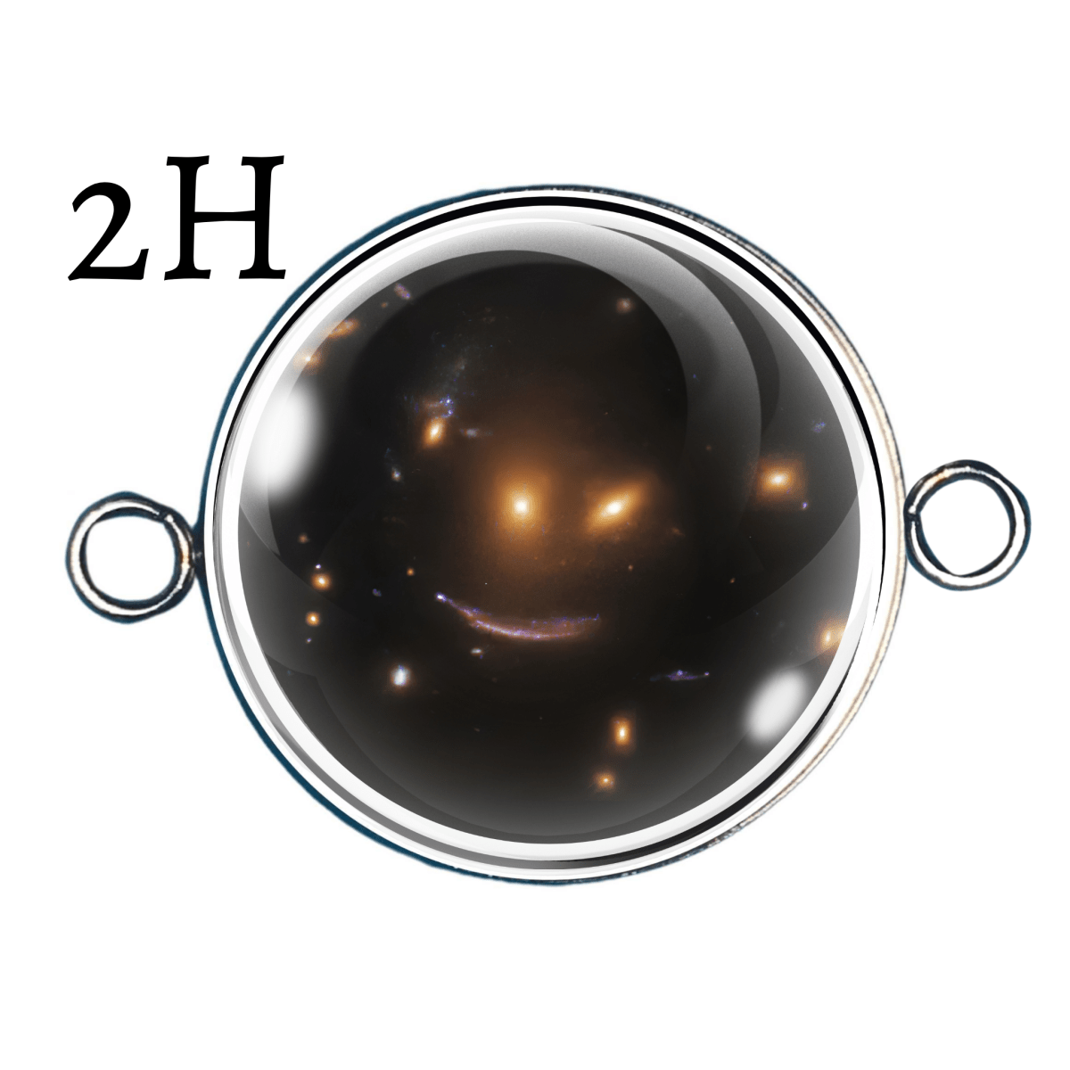 Smiley Face Galaxy – Double Eyelet Charms