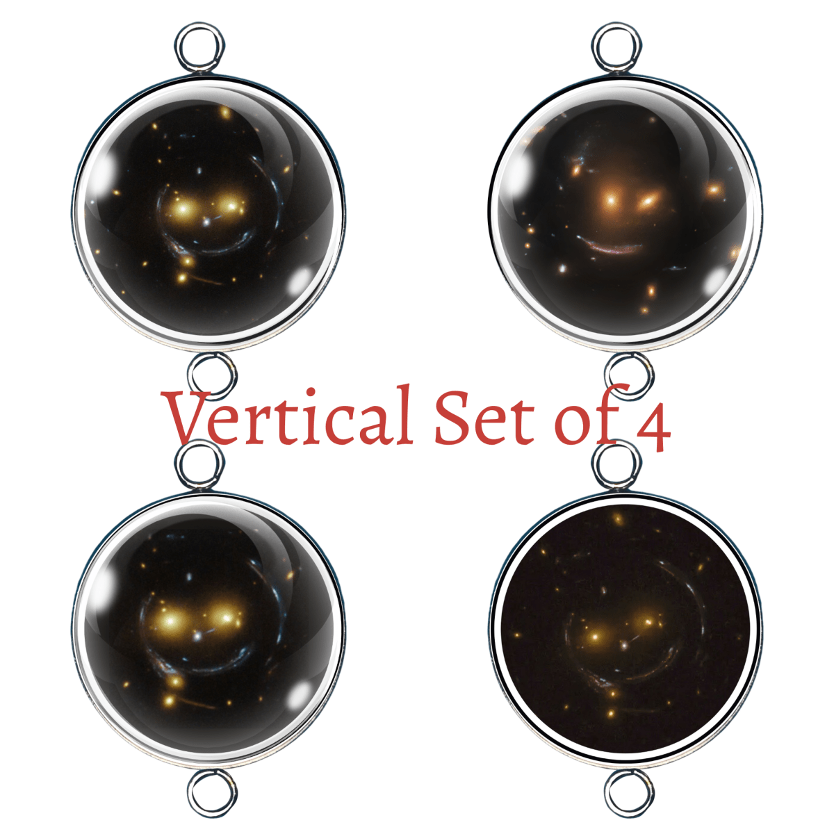 Smiley Face Galaxy – Double Eyelet Charms