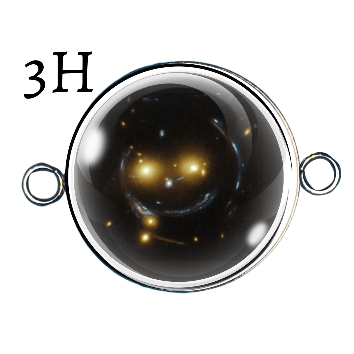 Smiley Face Galaxy – Double Eyelet Charms