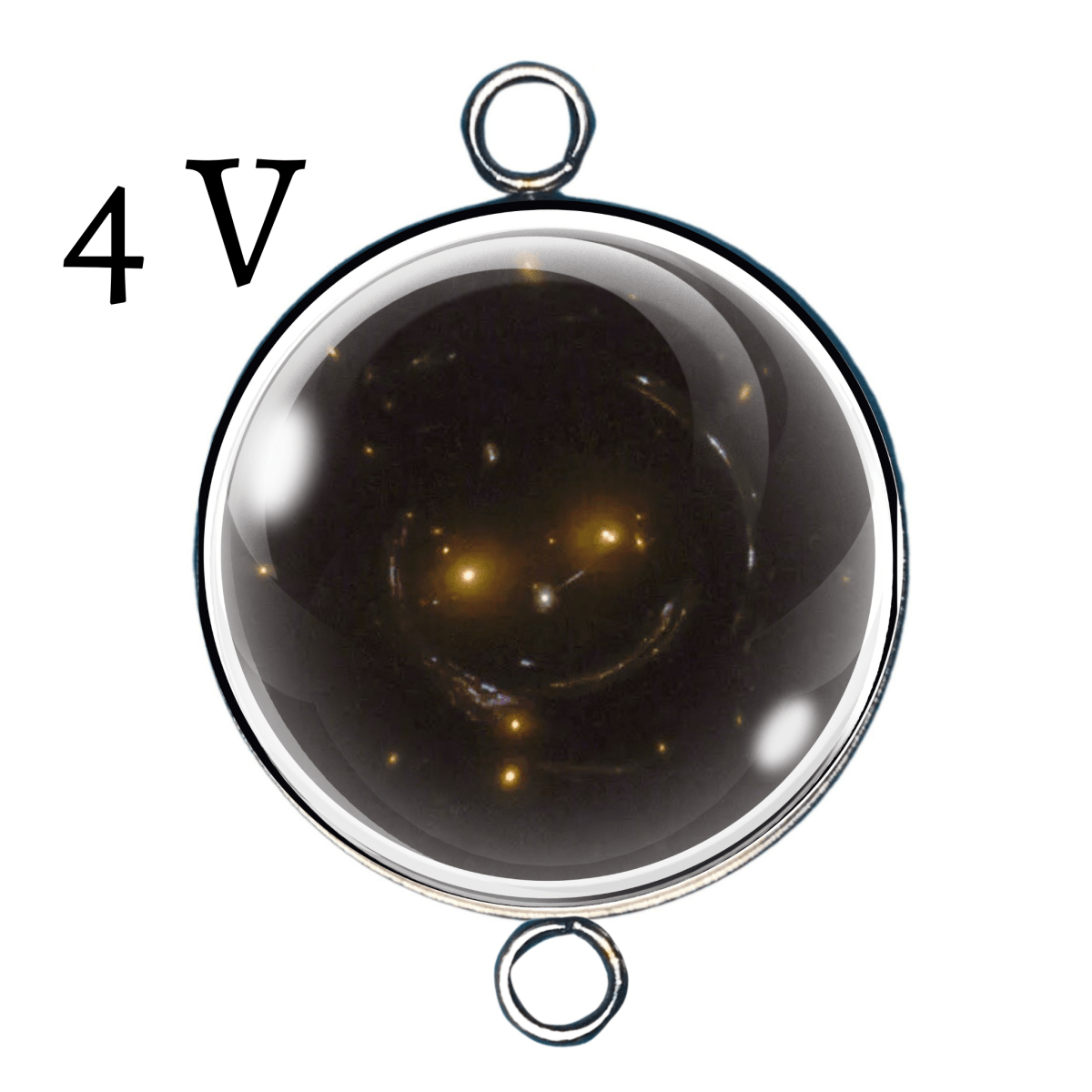 Smiley Face Galaxy – Double Eyelet Charms