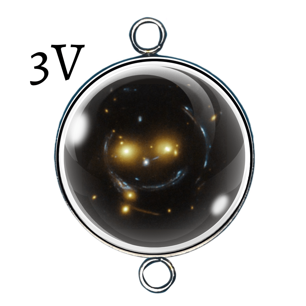 Smiley Face Galaxy – Double Eyelet Charms