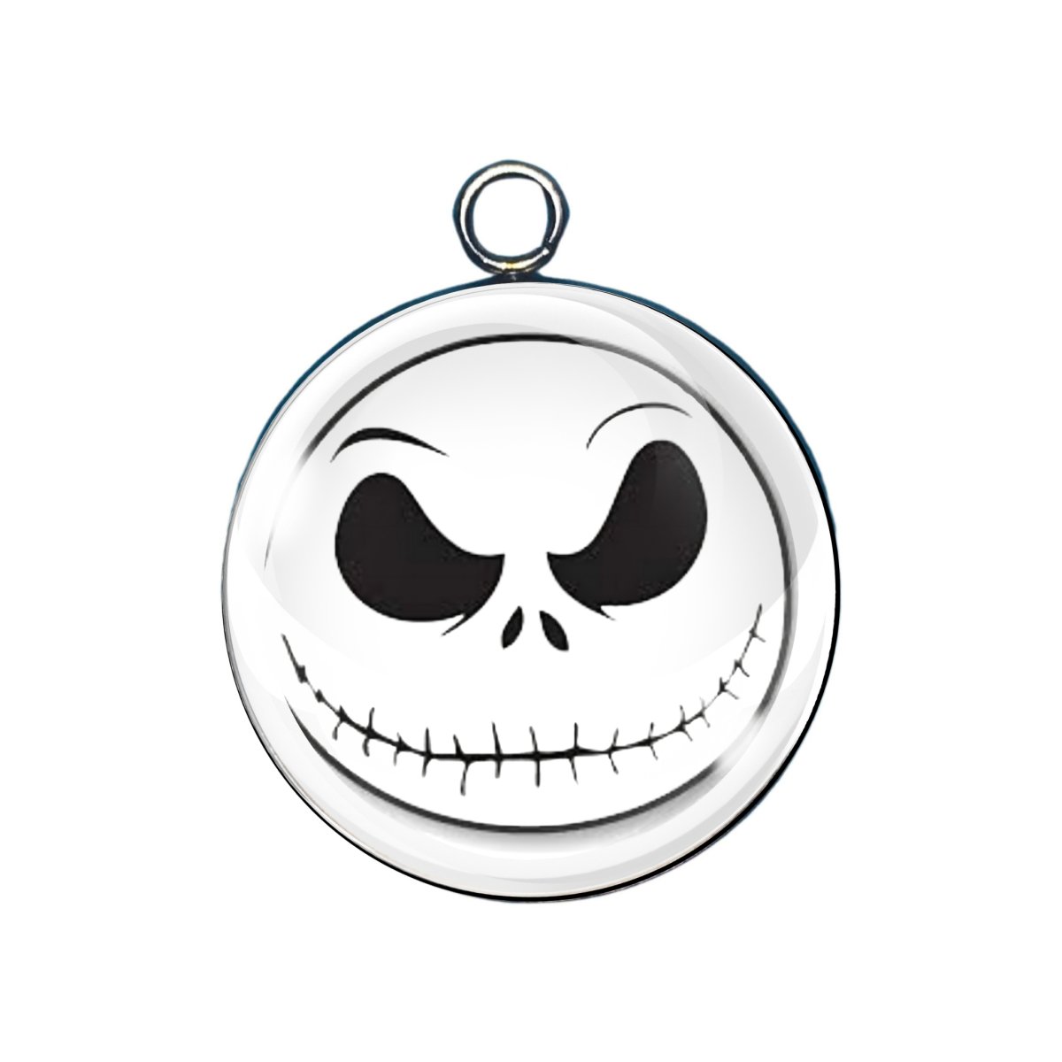 Sly evil grin with arched brows