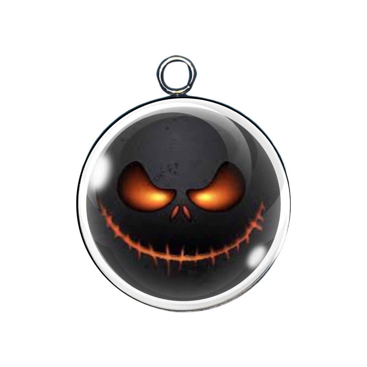 Glowing ember-eyed evil face