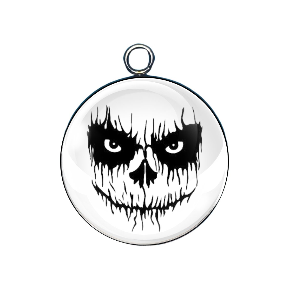 Drippy skull face with deep-set eyes