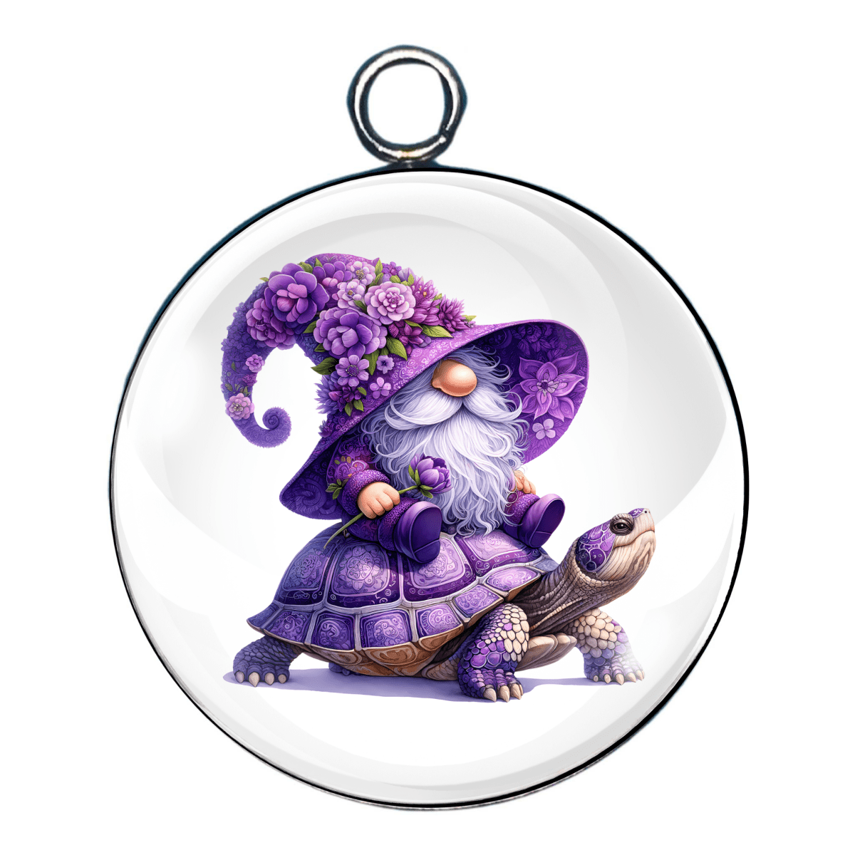 Spring Lavender Gnome Charms